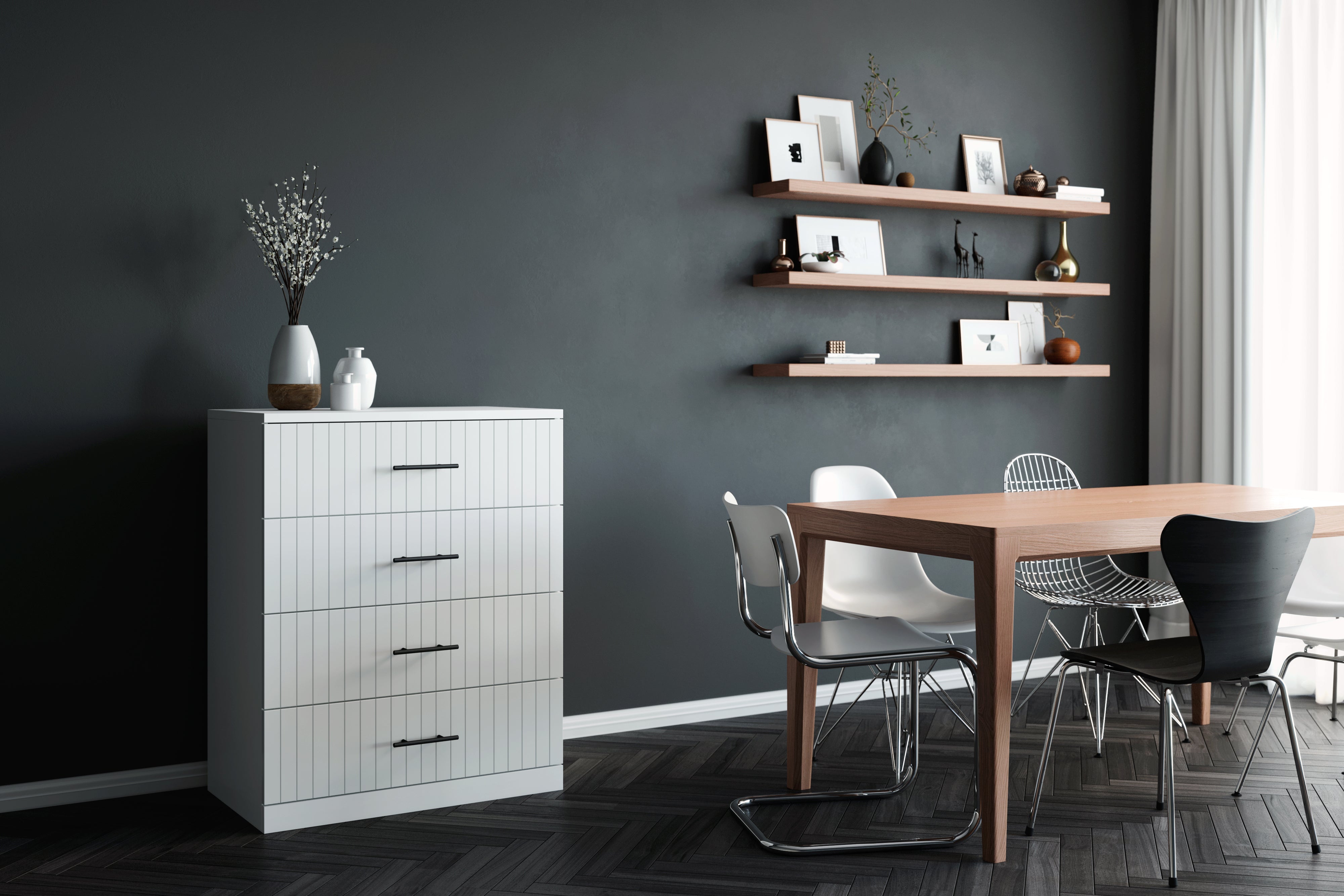 Customized IKEA Malm dresser for small apartments