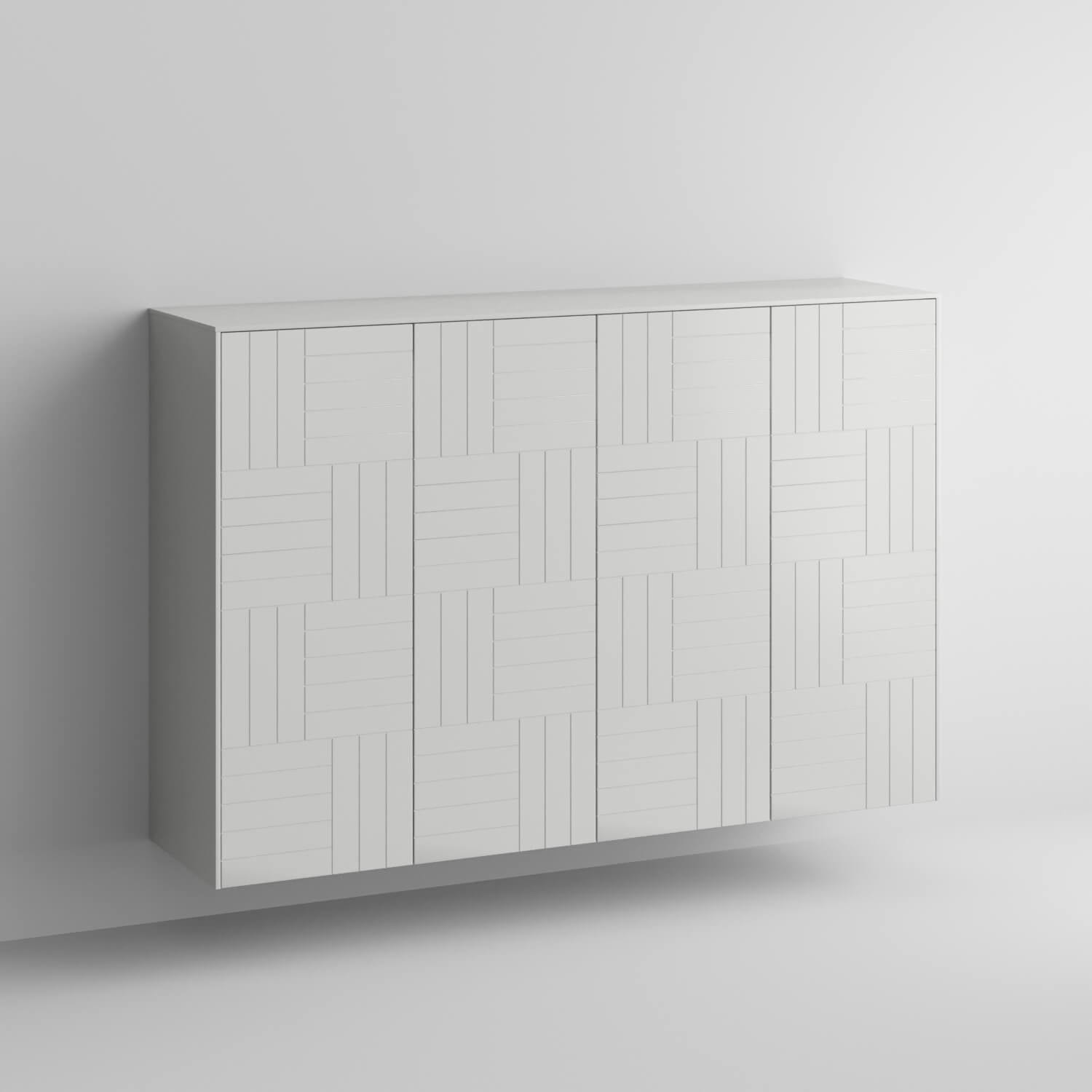 Parquet Full Kit (doors, top and side panels) in Perfect Gray to remodel Sektion, 2 frames. Rich and durable designer-grade finish.