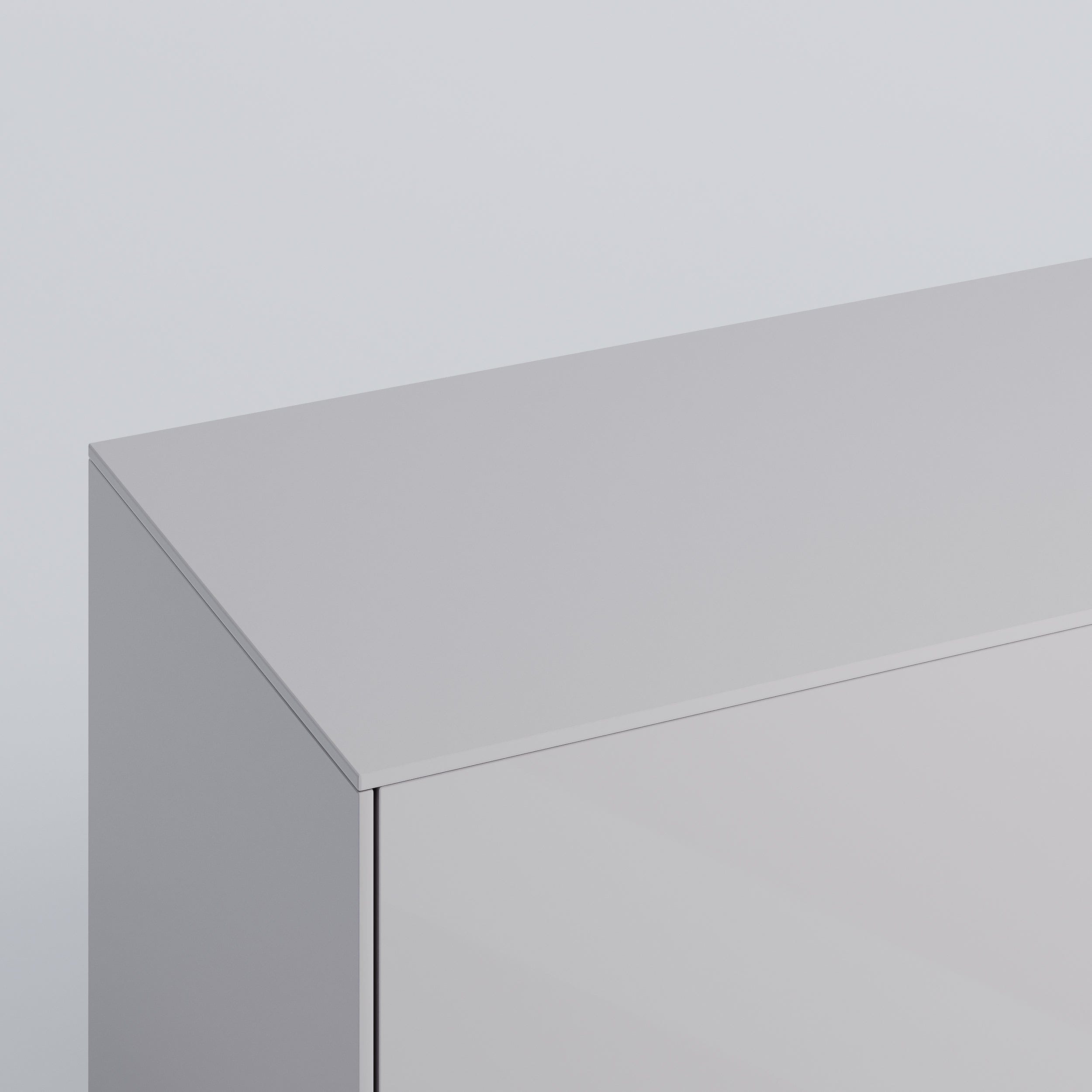Besta Top Panel in Perfect Grey. Rich and durable designer-grade finish.