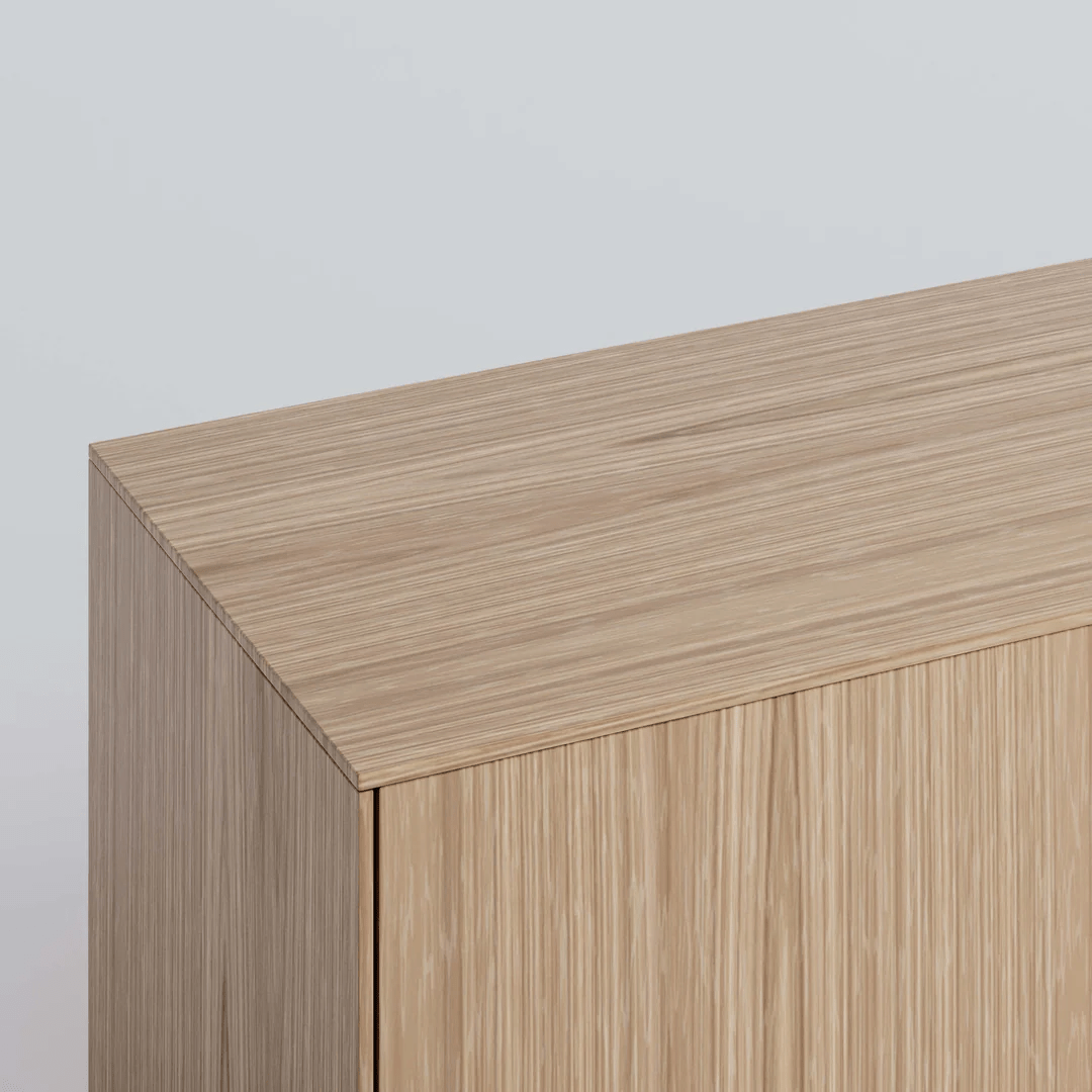 Besta Top Panel in White Oak. Genuine wood veneer.