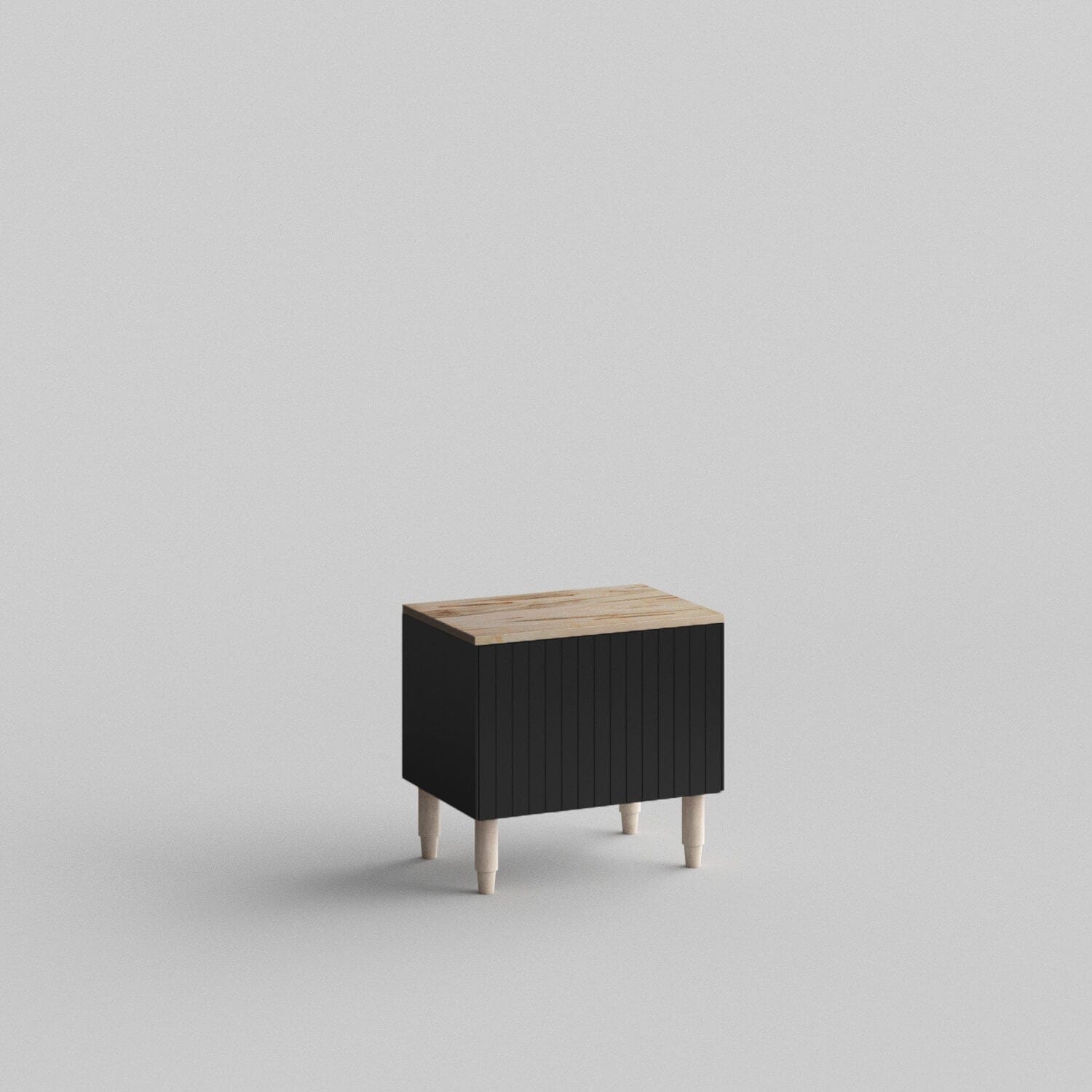 Custom doors, wood top, sides, for IKEA Besta Cabinet Door Charcoal Black