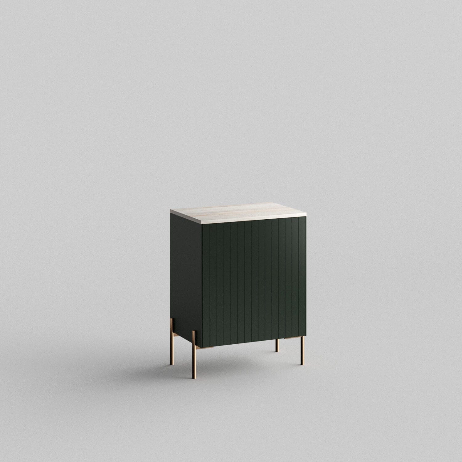 Custom doors, wood top, sides, for IKEA Besta Cabinet Door Luxe Green
