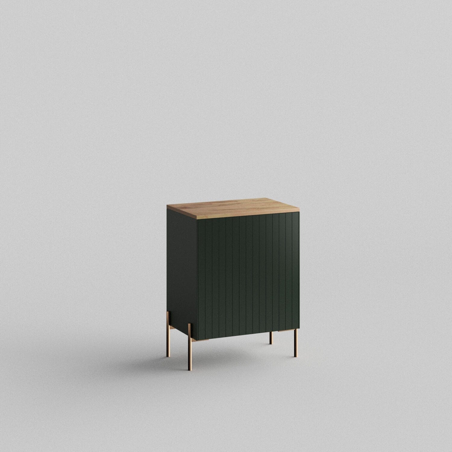 Custom doors, wood top, sides, for IKEA Besta Cabinet Door Luxe Green