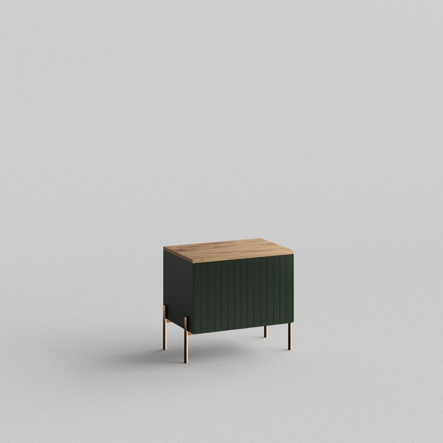 Custom doors, wood top, sides, for IKEA Besta Cabinet Door Luxe Green