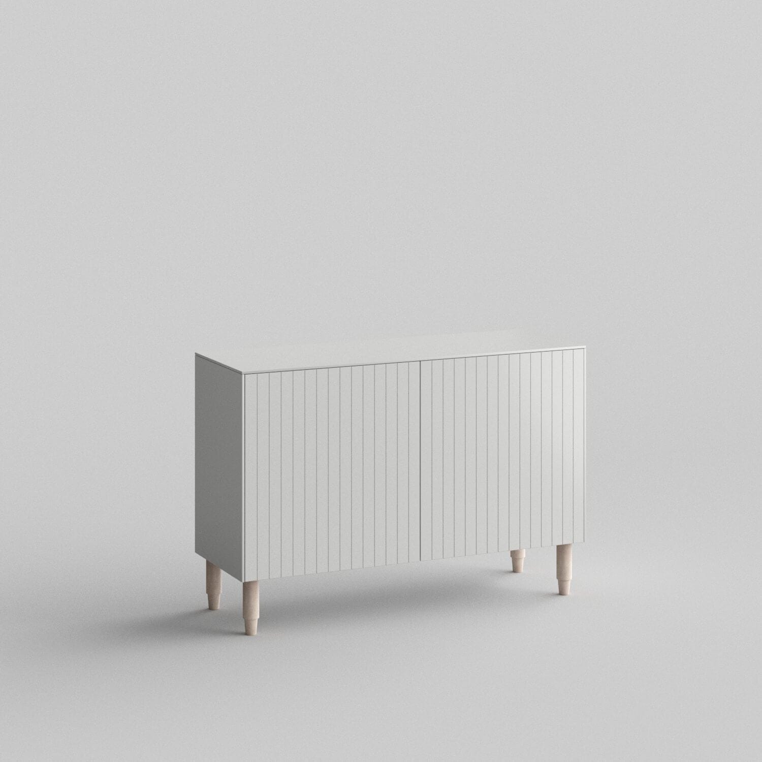 Batten Full Kit (doors, top and side panels) in Perfect Gray to remodel Besta, 25" tall 2 door frame. Rich and durable designer-grade finish.