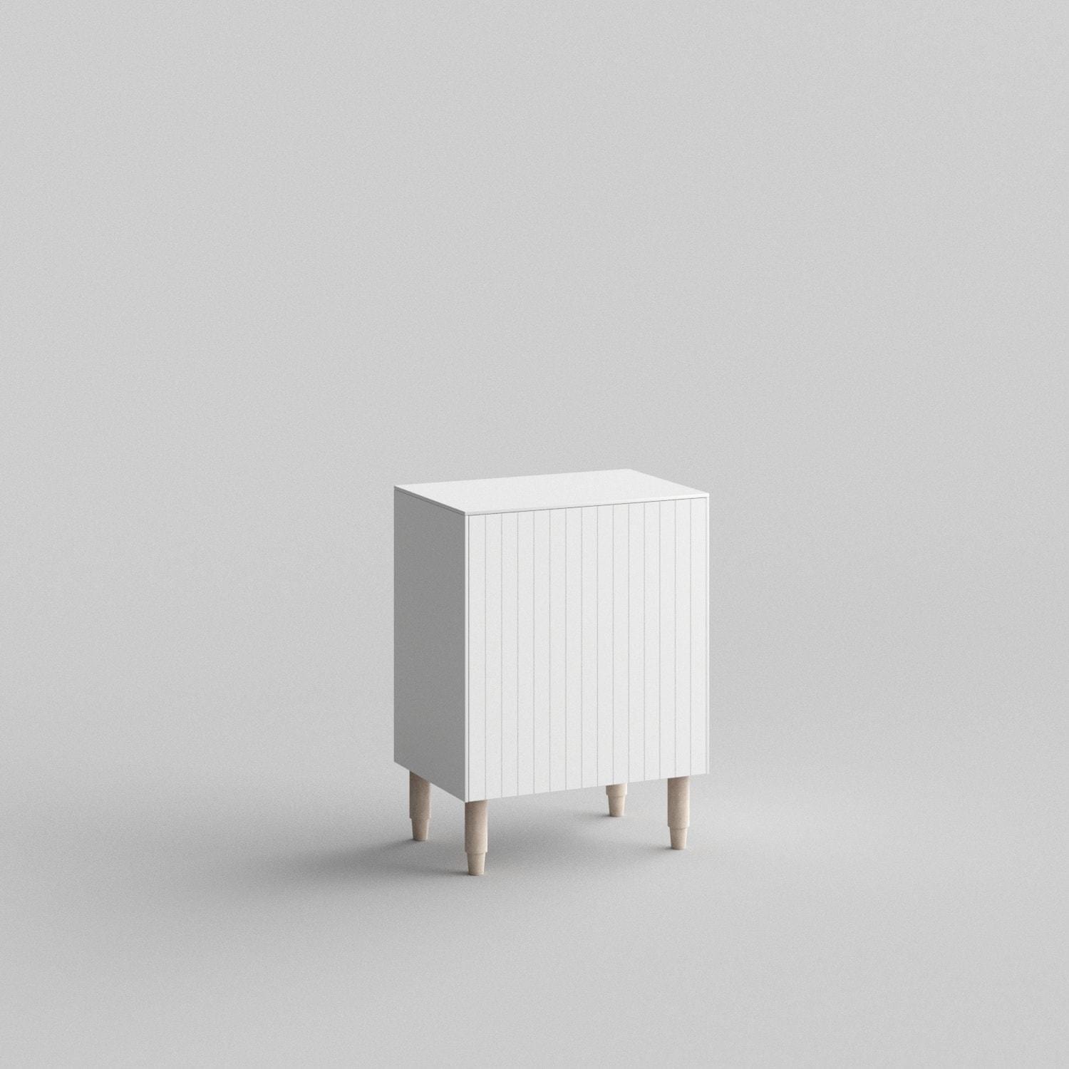 Batten Full Kit (door, top and side panels) in White Lace to remodel Besta, 25" tall 1 door frame. Rich and durable designer-grade finish.