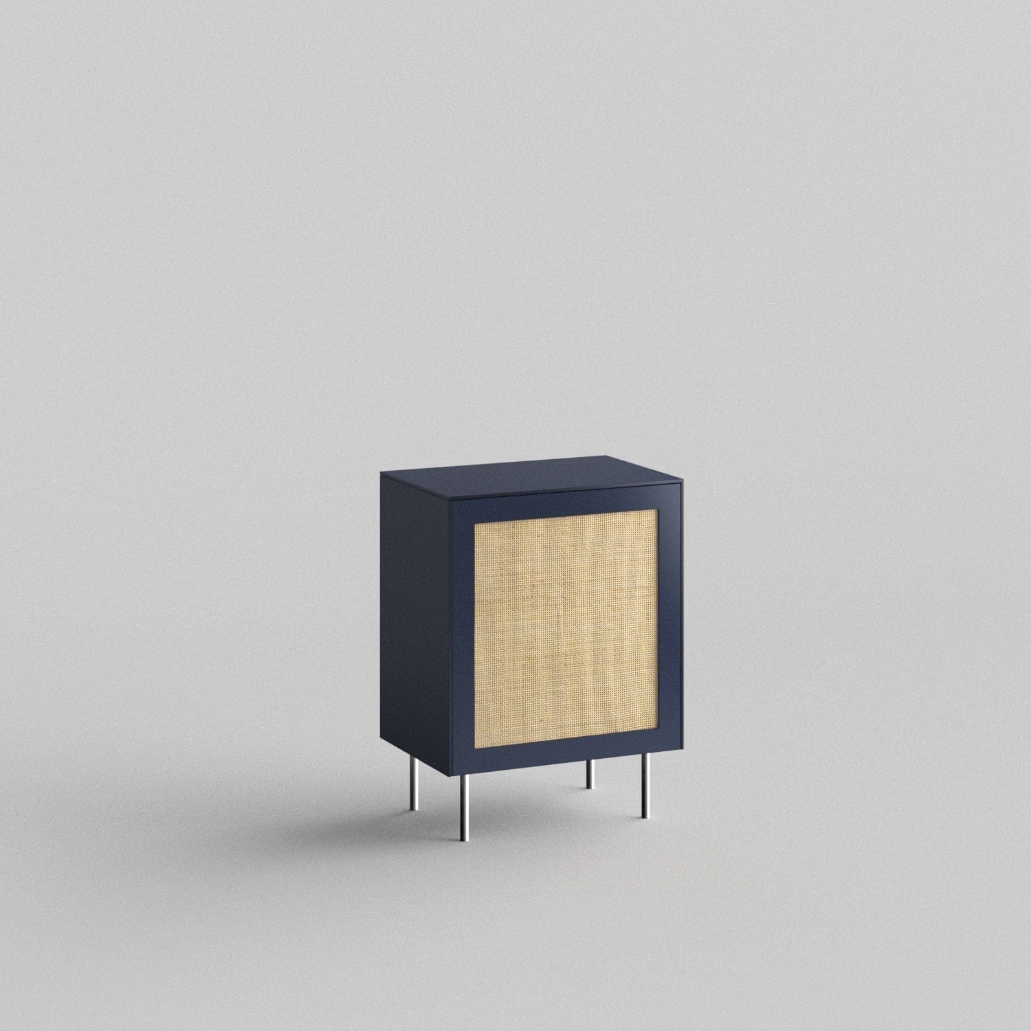 Cane Full Kit (door, top and side panels) in Classy Navy to remodel Besta, 25" tall 1 door frame. Rich and durable designer-grade finish.