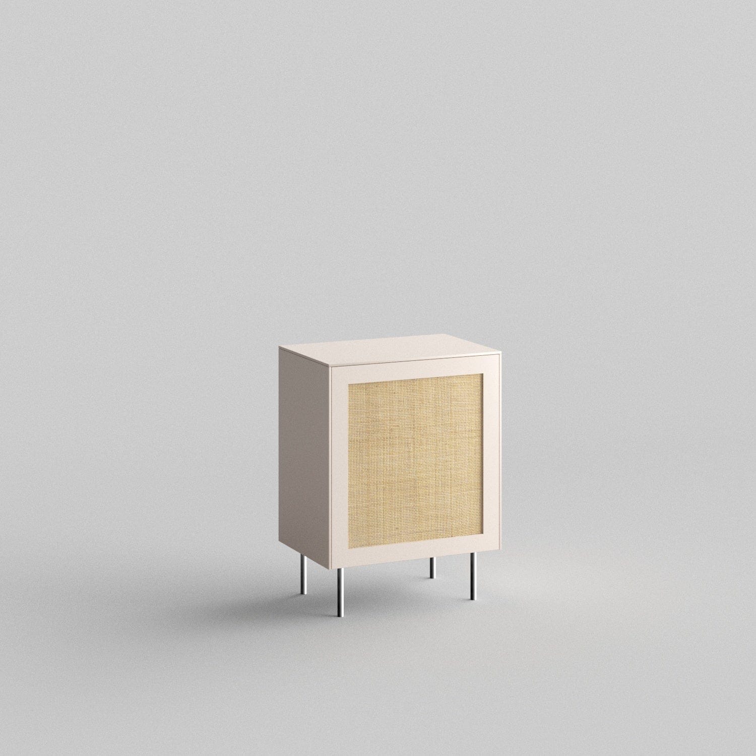 Cane Full Kit (door, top and side panels) in Pale Blush to remodel Besta, 25" tall 1 door frame. Rich and durable designer-grade finish.