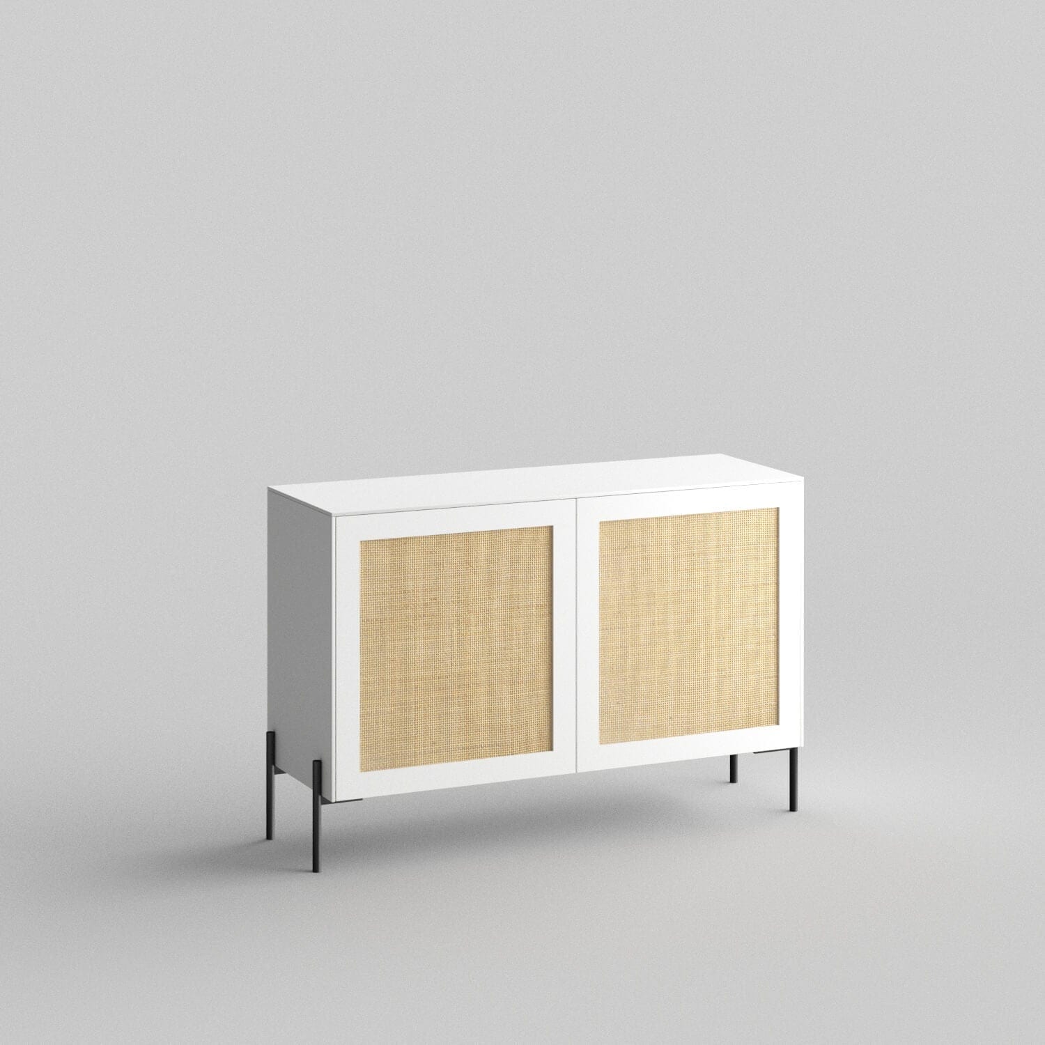 Cane Full Kit (doors, top and side panels) in White Lace to remodel Besta, 25" tall 2 door frame. Rich and durable designer-grade finish.