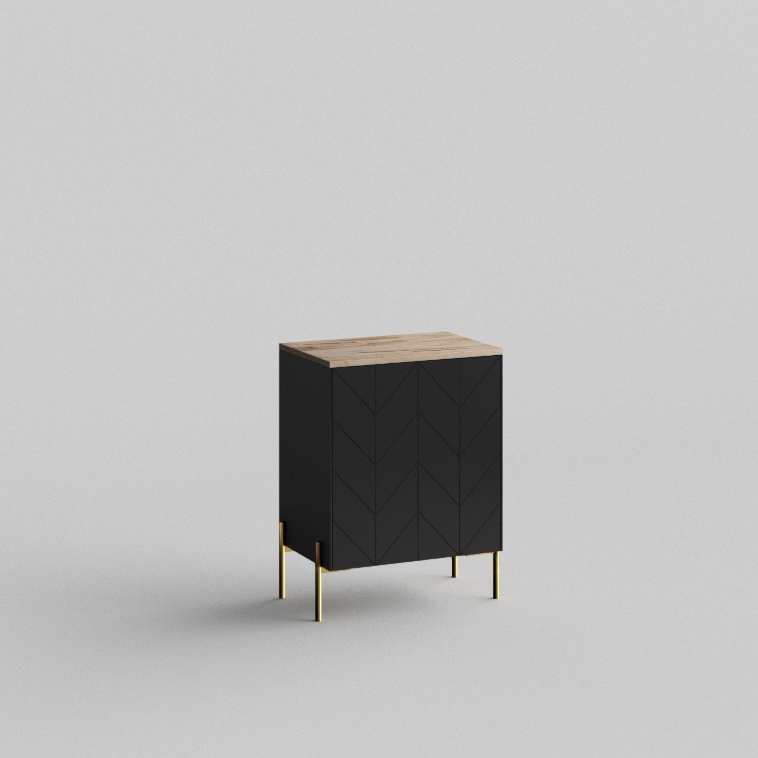 Custom doors, wood top, sides, for IKEA Besta Cabinet Door Charcoal Black