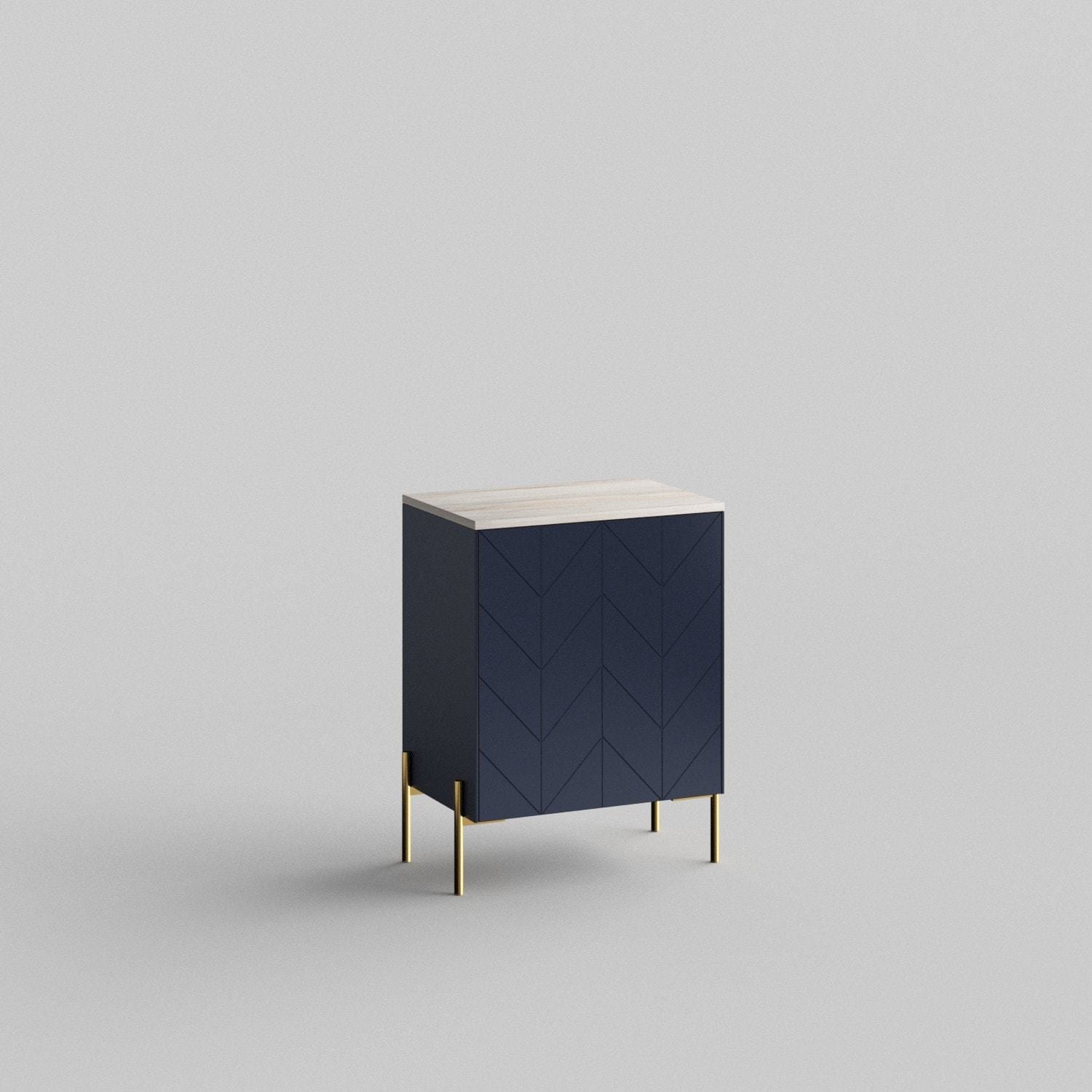 Custom doors, cool Ambrosia Maple wood top and side panels for IKEA Besta Cabinet Door Classy Navy