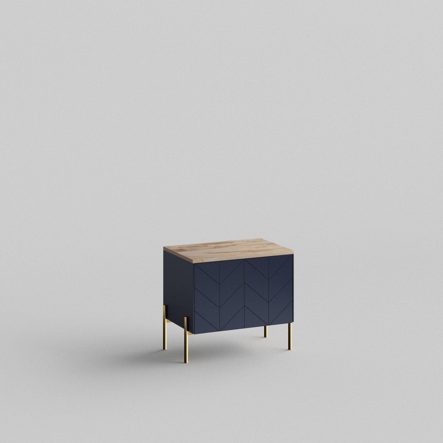 Custom doors, warm Ambrosia Maple wood top and side panels for IKEA Besta Cabinet Door Classy Navy