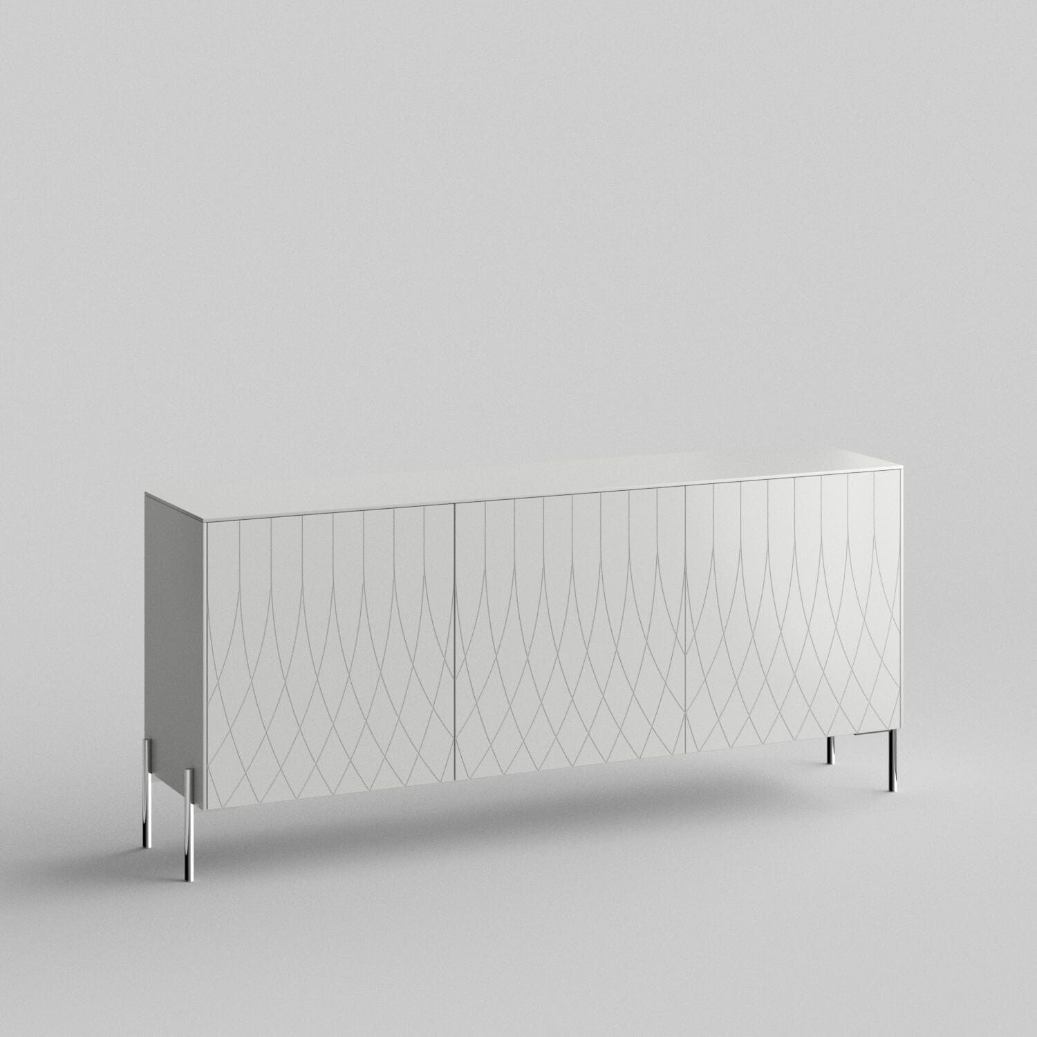 Seville Full Kit (doors, top and side panels) in Perfect Gray to remodel Besta, 25" tall 3 door frame. Rich and durable designer-grade finish.