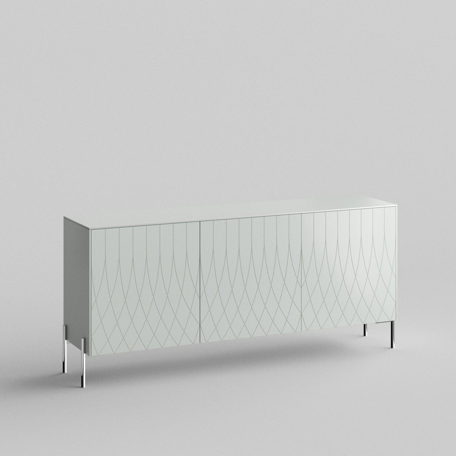 Seville Full Kit (doors, top and side panels) in Silver Sage to remodel Besta, 25" tall 3 door frame. Rich and durable designer-grade finish.
