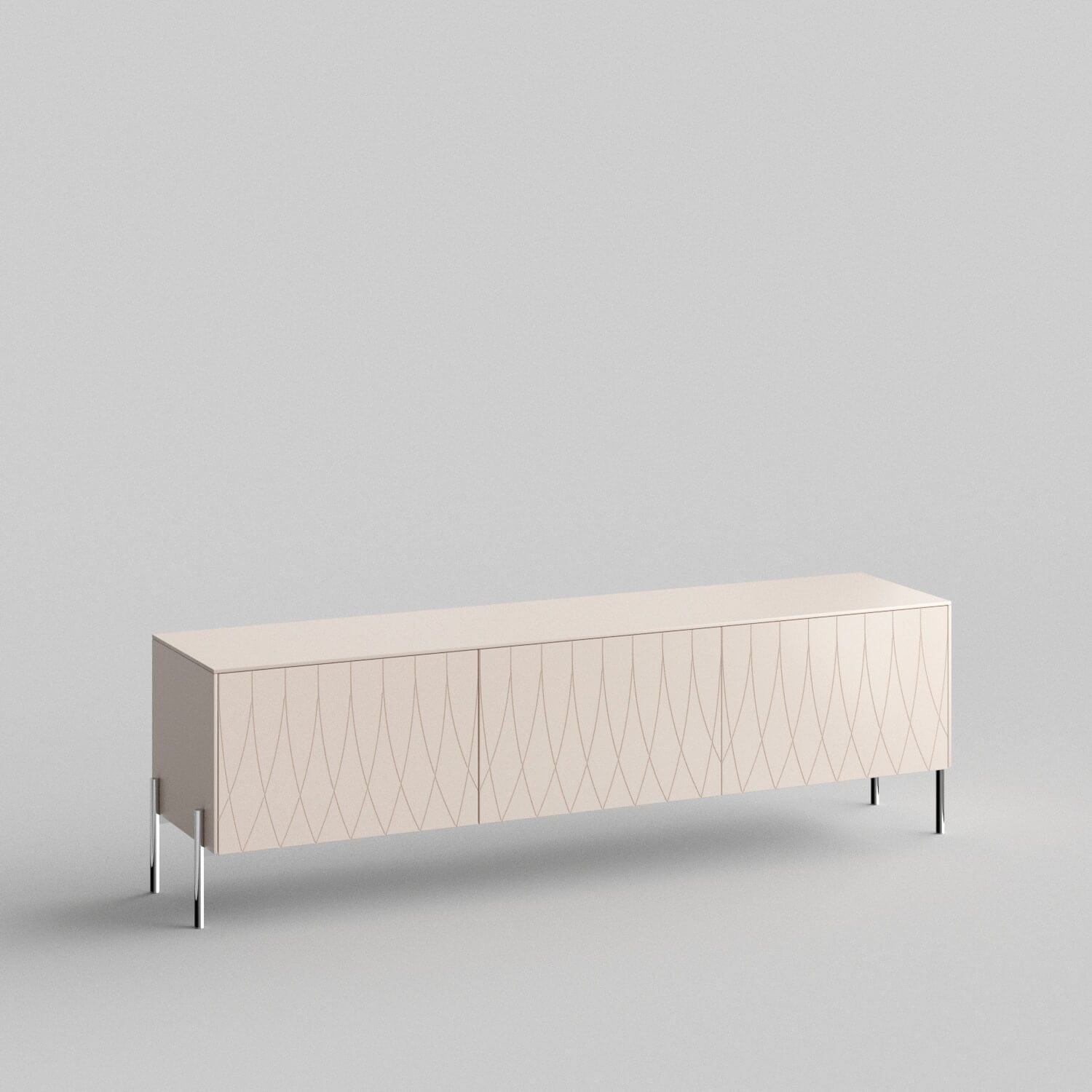 Seville Full Kit (doors, top and side panels) in Pale Blush to remodel Besta, 15" tall 3 door frame. Rich and durable designer-grade finish.