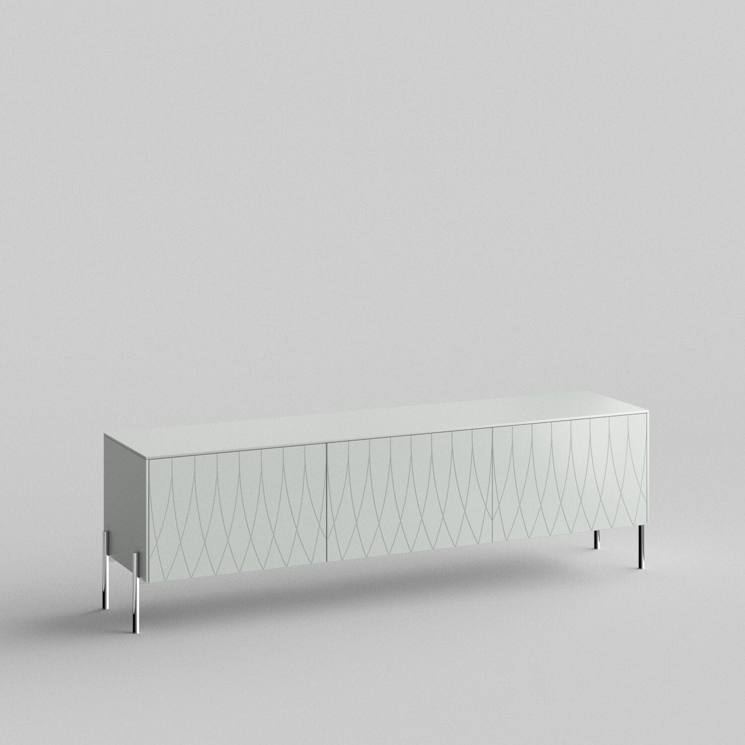 Seville Full Kit (doors, top and side panels) in Silver Sage to remodel Besta, 15" tall 3 door frame. Rich and durable designer-grade finish.