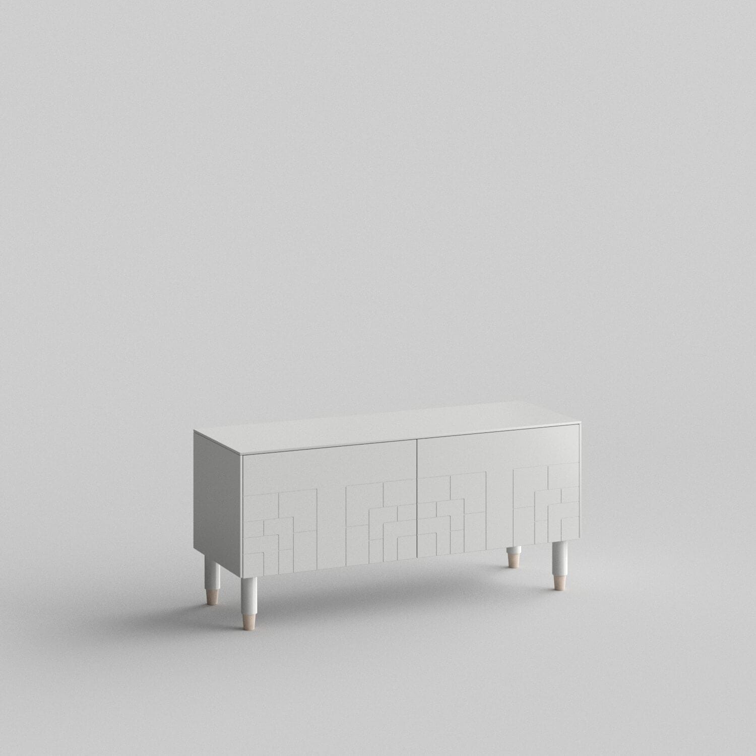 Deco Full Kit (doors, top and side panels) in Perfect Gray to remodel Besta, 15" tall 2 door frame. Rich and durable designer-grade finish.