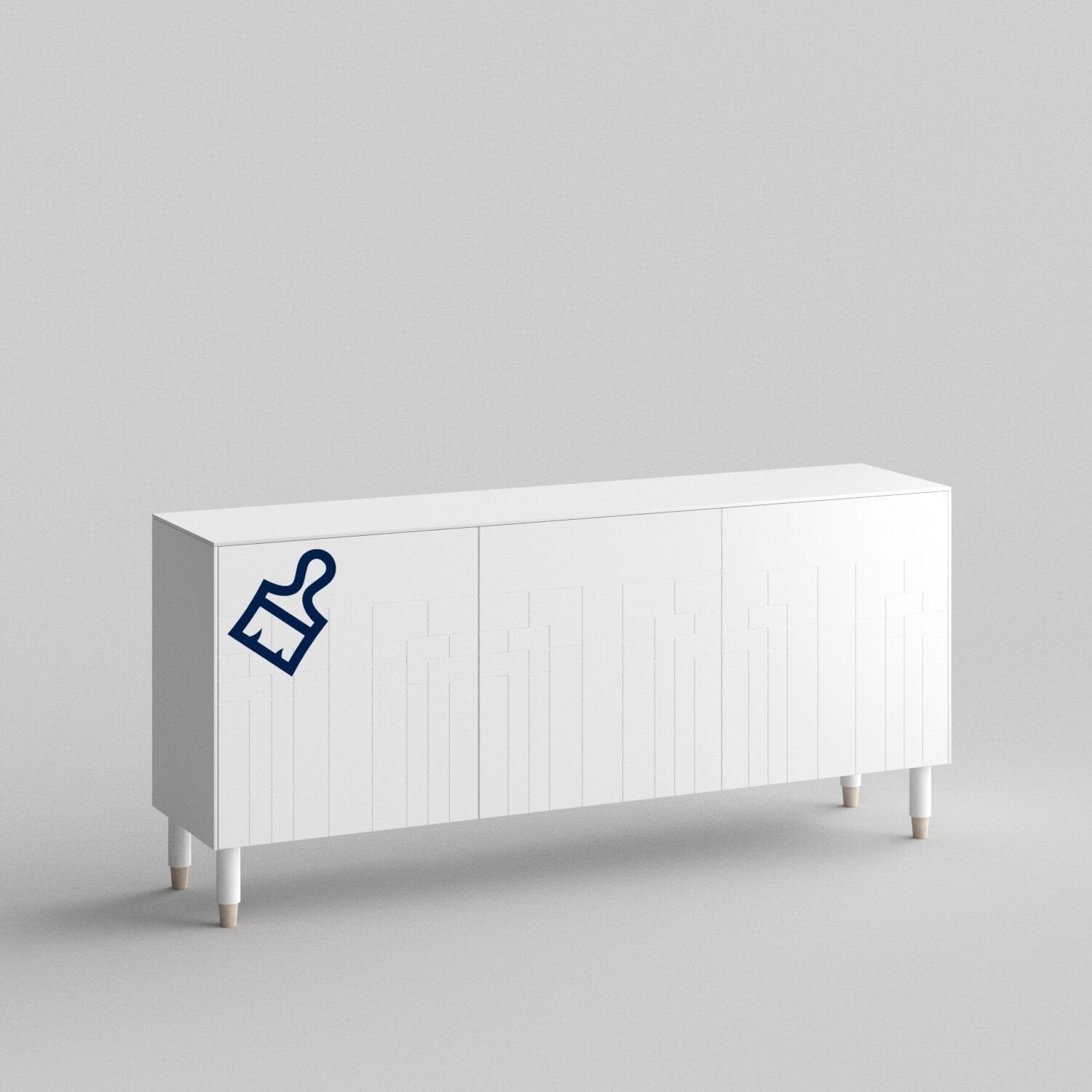 Deco Full Kit (doors, top and side panels) DIY to remodel Besta, 25" tall 3 door frame. Rich and durable designer-grade finish.