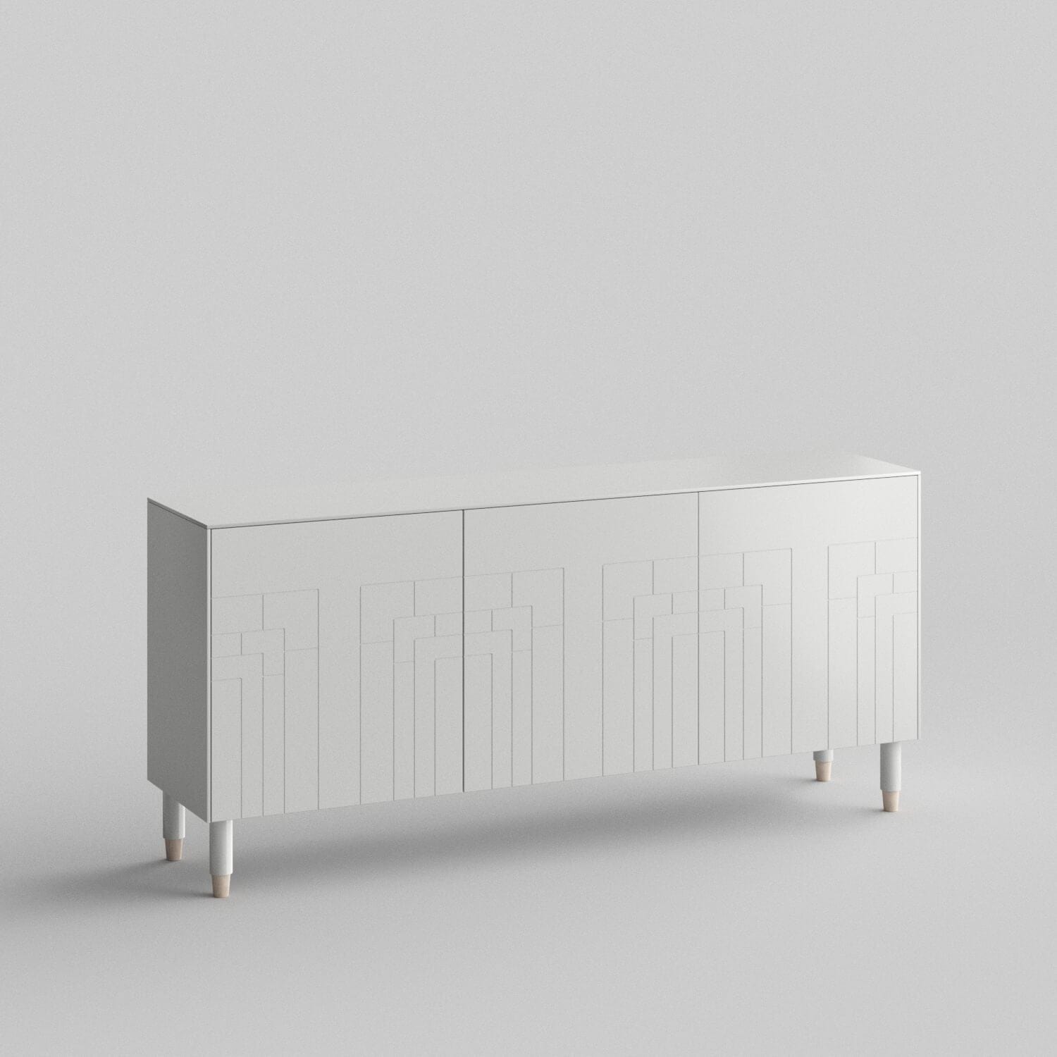 Deco Full Kit (doors, top and side panels) in Perfect Gray to remodel Besta, 25" tall 3 door frame. Rich and durable designer-grade finish.