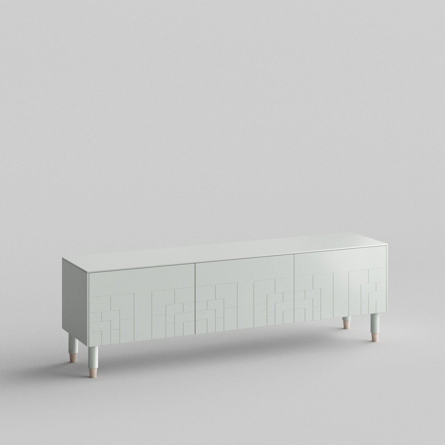 Deco Full Kit (doors, top and side panels) in Silver Sage to remodel Besta, 15" tall 3 door frame. Rich and durable designer-grade finish.