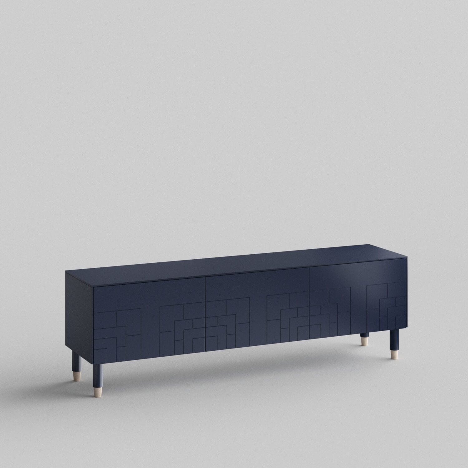 Deco Full Kit (doors, top and side panels) in Classy Navy to remodel Besta, 15" tall 3 door frame. Rich and durable designer-grade finish.