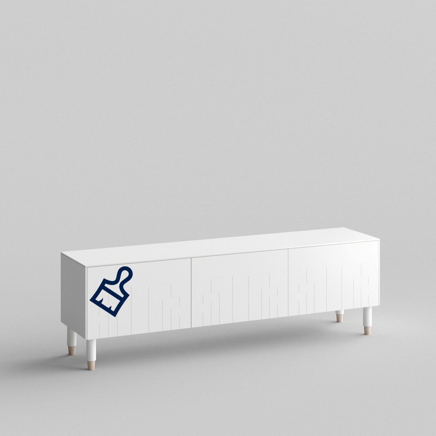 Deco Full Kit (doors, top and side panels) DIY to remodel Besta, 15" tall 3 door frame. Rich and durable designer-grade finish.