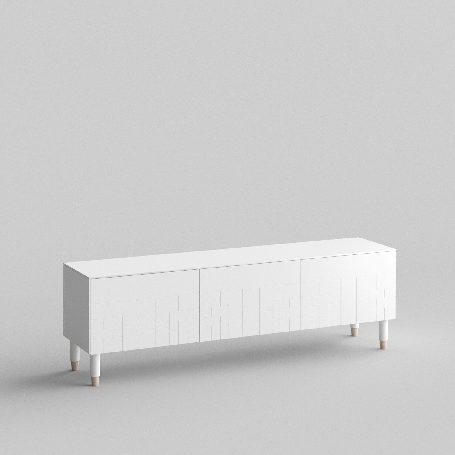 Deco Full Kit (doors, top and side panels) in White Lace to remodel Besta, 15" tall 3 door frame. Rich and durable designer-grade finish.