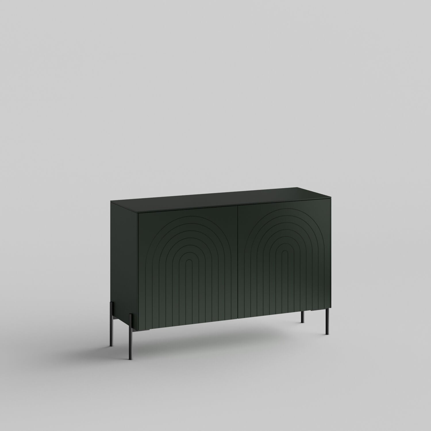 Arches Full Kit (doors, top and side panels) in Luxe Green to remodel Besta, 25" tall 2 door frame. Rich and durable designer-grade finish.