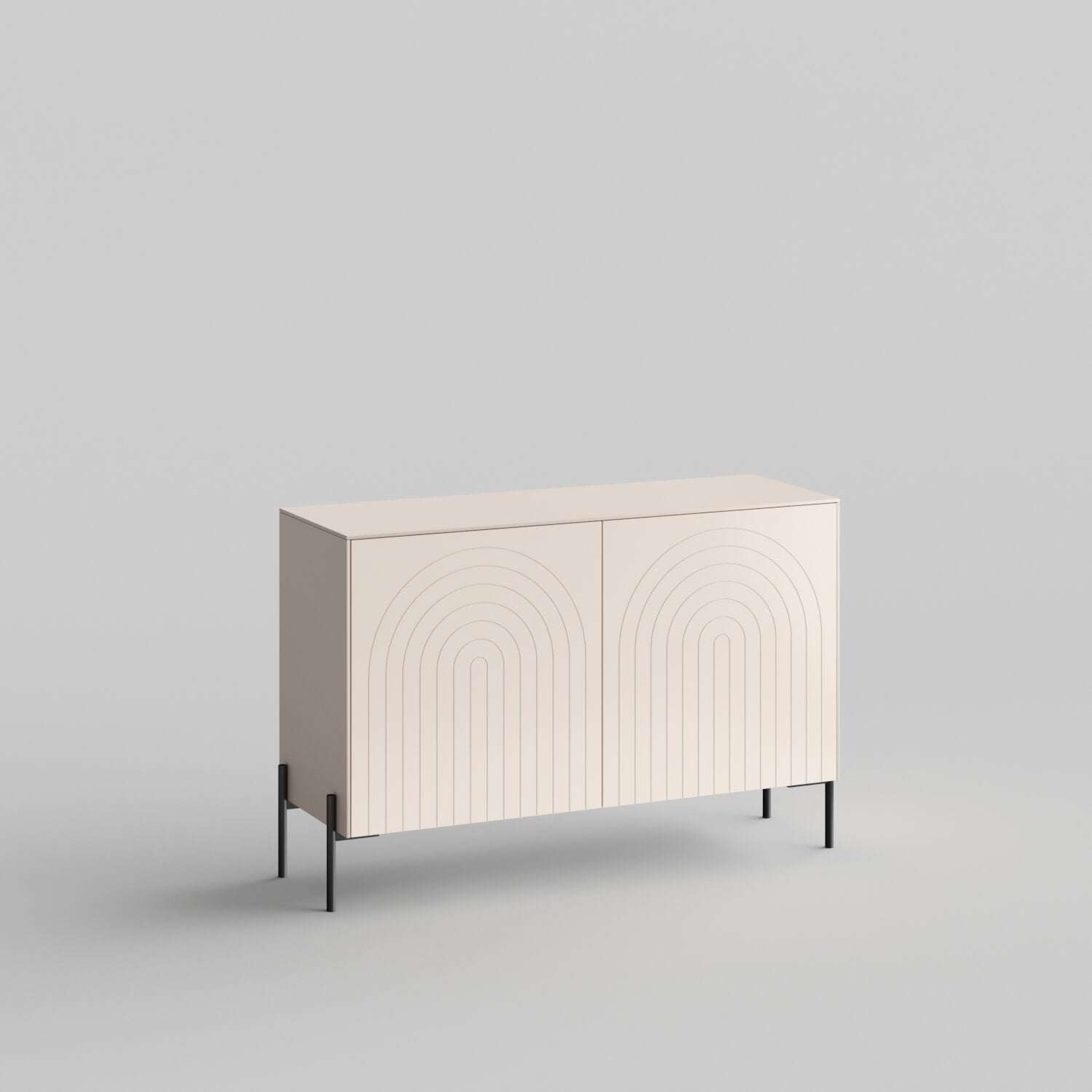 Arches Full Kit (doors, top and side panels) in Pale Blush to remodel Besta, 25" tall 2 door frame. Rich and durable designer-grade finish.