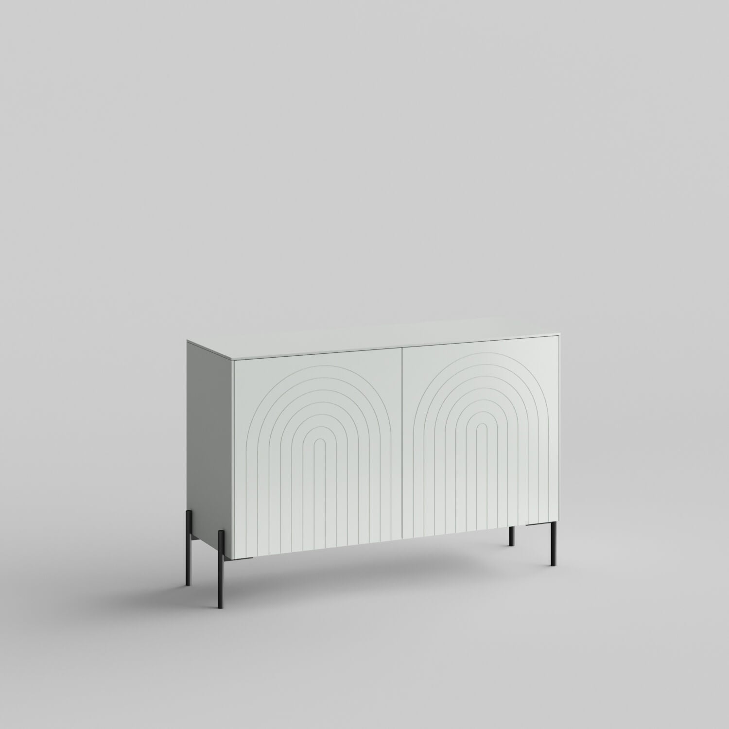 Arches Full Kit (doors, top and side panels) in Silver Sage to remodel Besta, 25" tall 2 door frame. Rich and durable designer-grade finish.