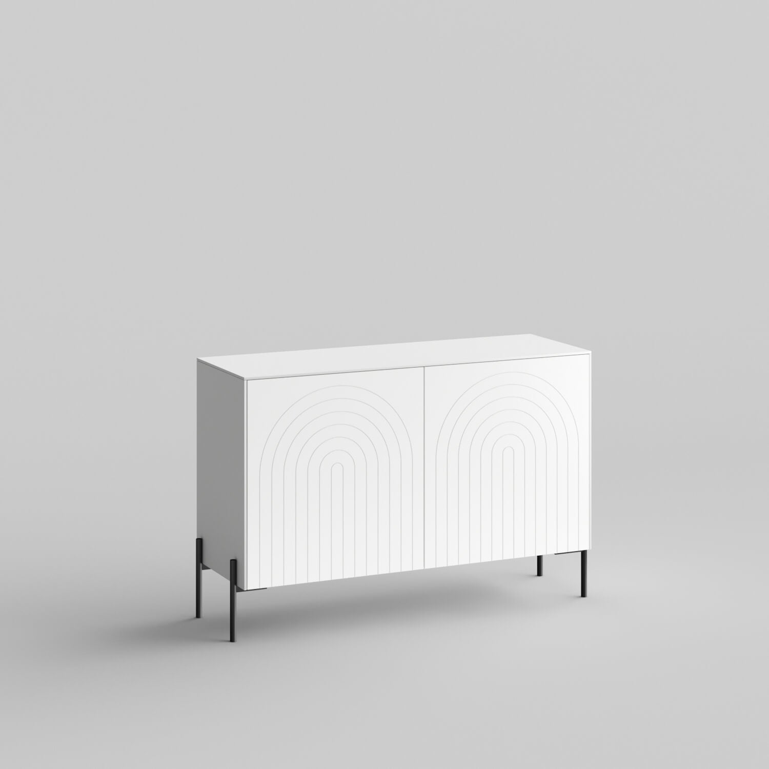 Arches Full Kit (doors, top and side panels) in White Lace to remodel Besta, 25" tall 2 door frame. Rich and durable designer-grade finish.