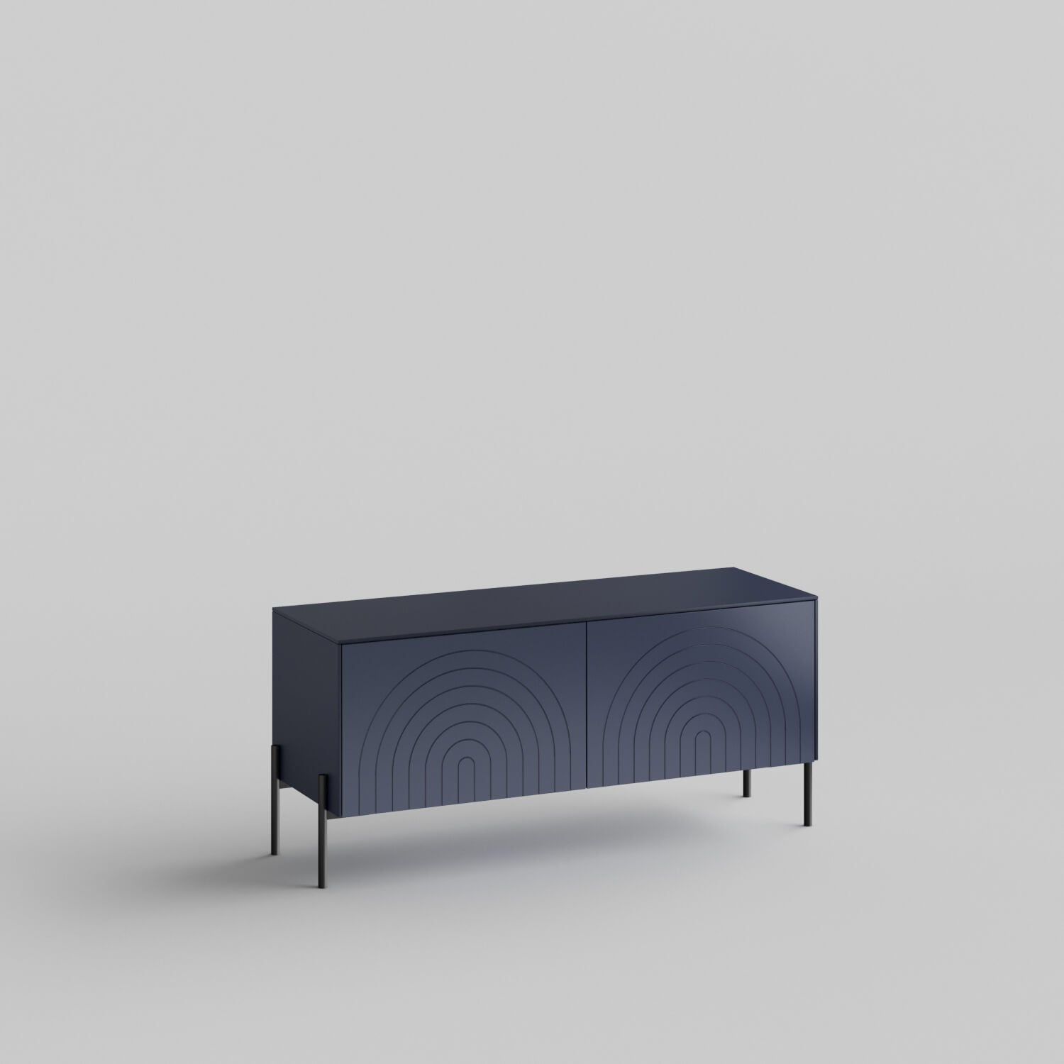 Arches Full Kit (doors, top and side panels) in Classy Navy to remodel Besta, 15" tall 2 door frame. Rich and durable designer-grade finish.