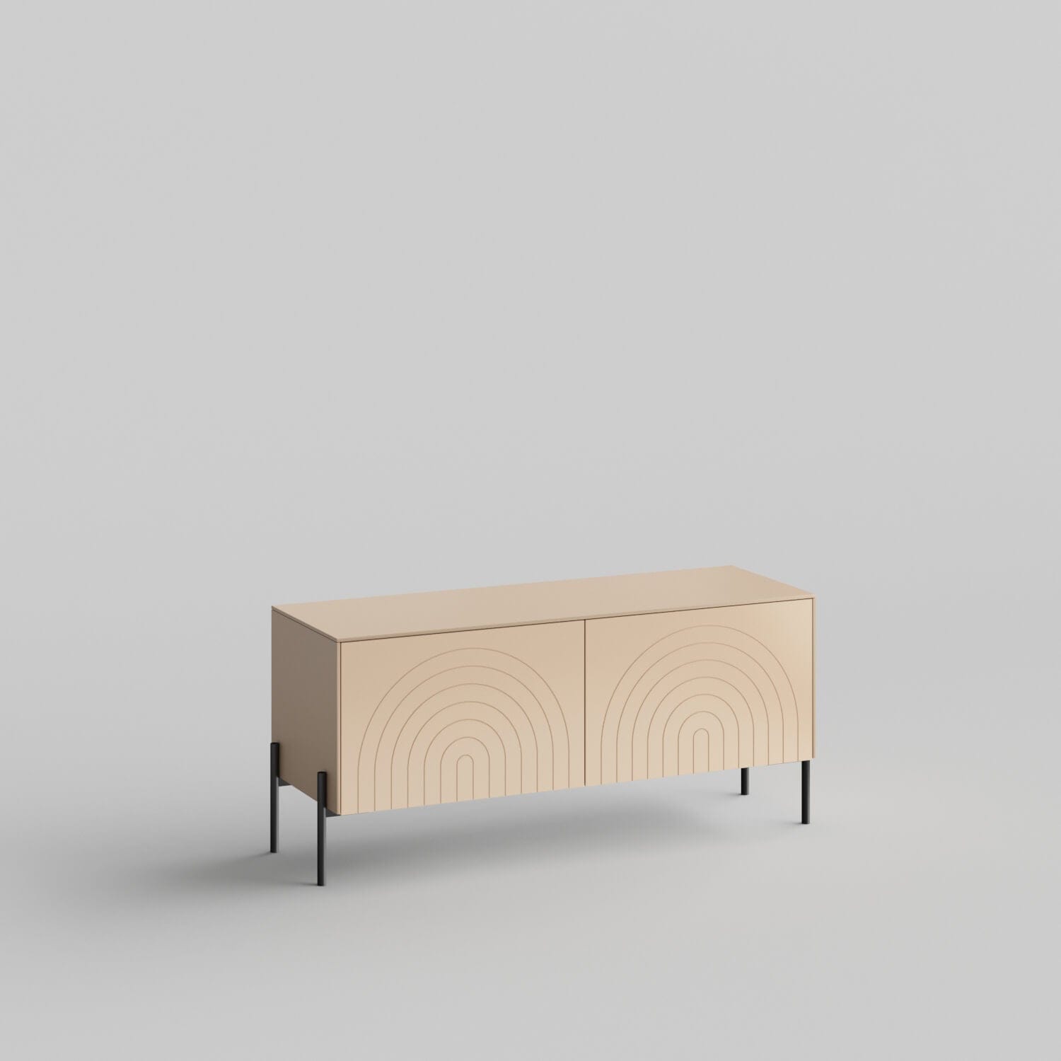 Arches Full Kit (doors, top and side panels) in Earthy Sand to remodel Besta, 15" tall 2 door frame. Rich and durable designer-grade finish.