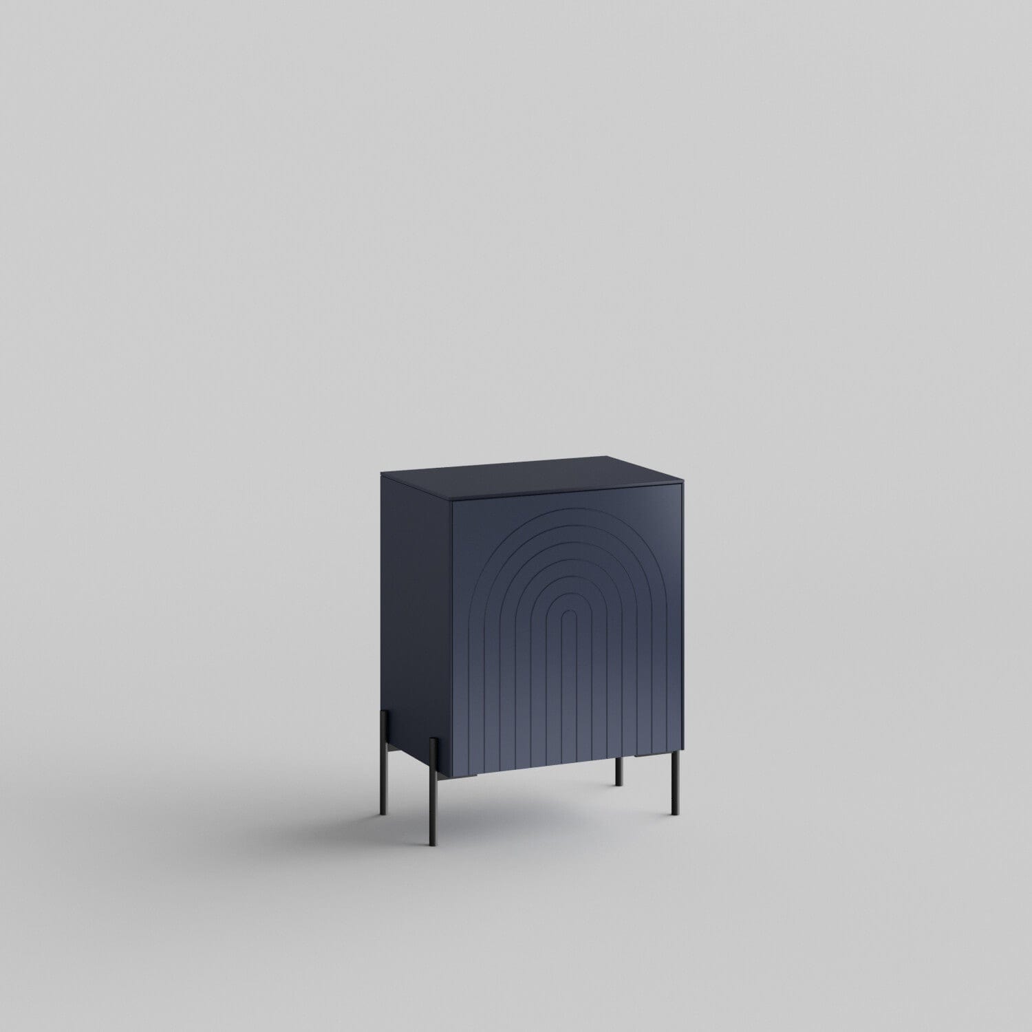 Arches Full Kit (door, top and side panels) in Classy Navy to remodel Besta, 25" tall 1 door frame. Rich and durable designer-grade finish.