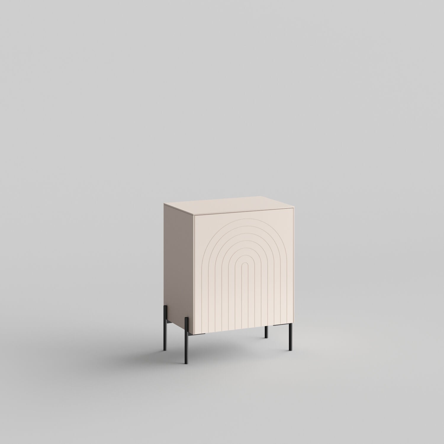 Arches Full Kit (door, top and side panels) in Pale Blush to remodel Besta, 25" tall 1 door frame. Rich and durable designer-grade finish.