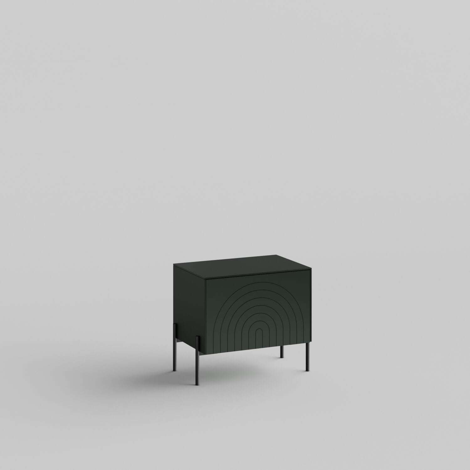 Arches Full Kit (door, top and side panels) in Luxe Green to remodel Besta, 15" tall 1 door frame. Rich and durable designer-grade finish.