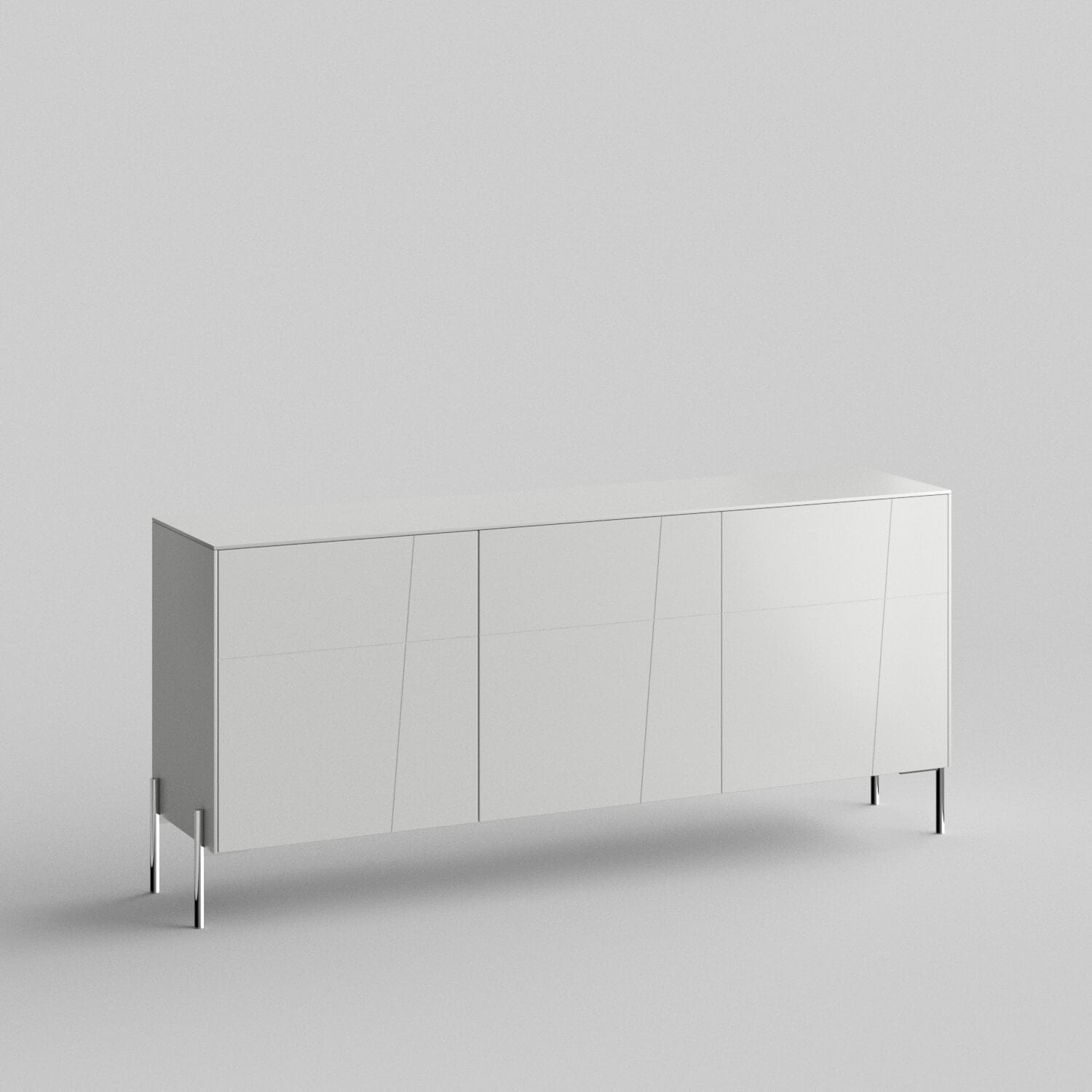 Rafter Full Kit (doors, top and side panels) in Perfect Gray to remodel Besta, 25" tall 3 door frame. Rich and durable designer-grade finish.