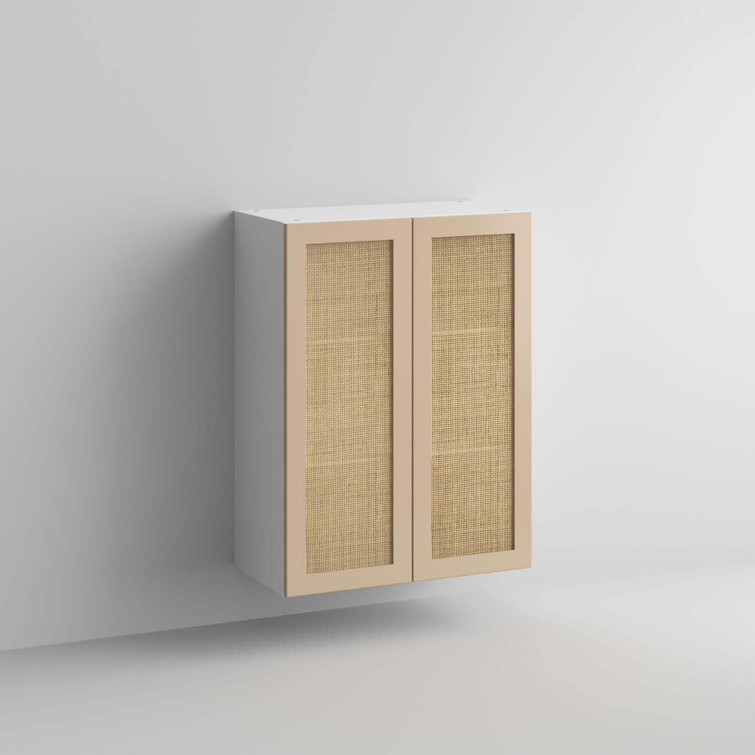 Cane Full Kit (doors, top and side panels) in Earthy Sand by Norse Interiors to remodel IKEA Sektion, 1 frame. Rich and durable designer-grade finish. Custom made to order in the USA.