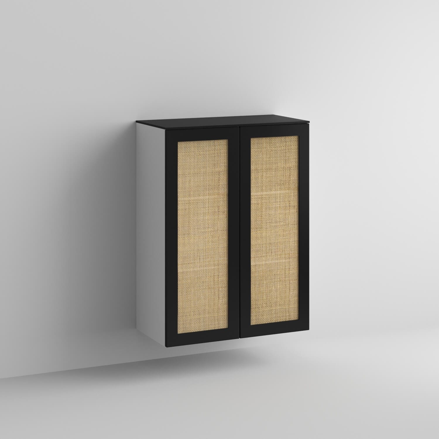 Sektion sideboard Cane doors top charcoal black IKEA Norse