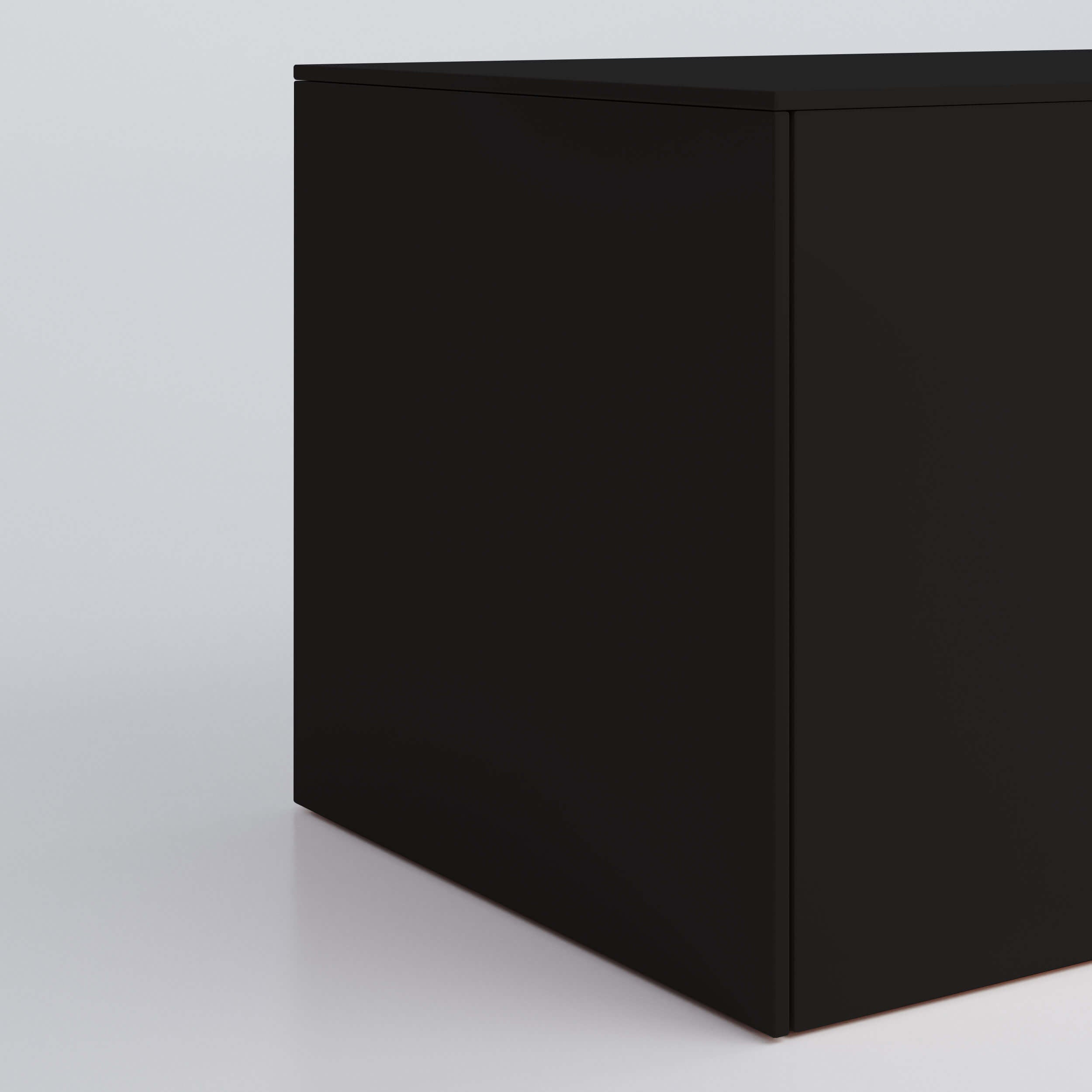 Sektion Side Panel in Charcoal Black. Rich and durable designer-grade finish.