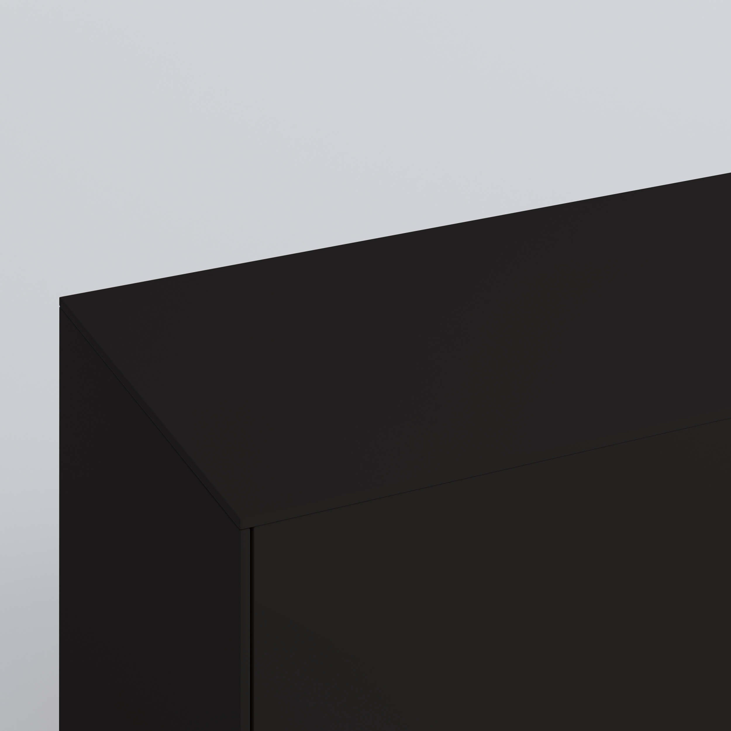 Sektion Top Panel in Charcoal Black. Rich and durable designer-grade finish.