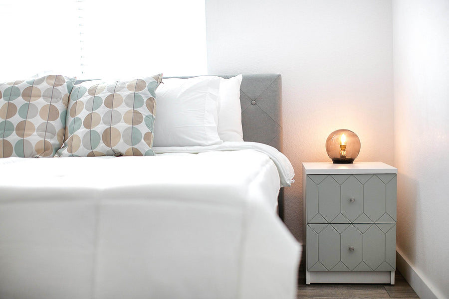 Susan drawer fronts on a up-cycled Malm nightstand from IKEA.