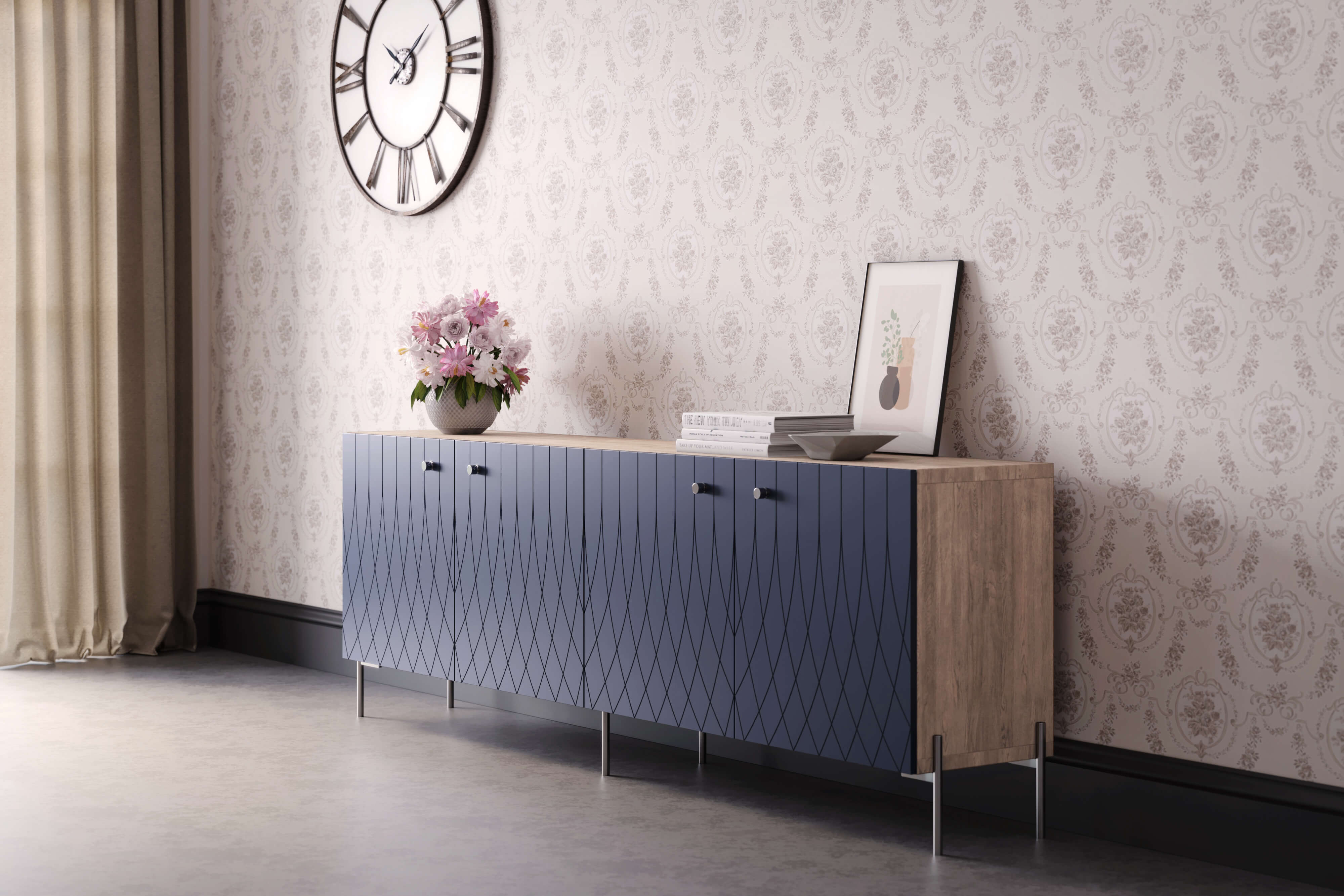 Eva doors on walnut Besta from IKEA