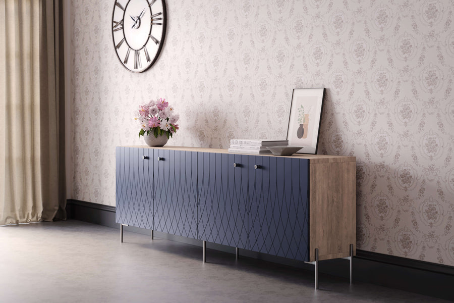 Eva doors on walnut Besta from IKEA