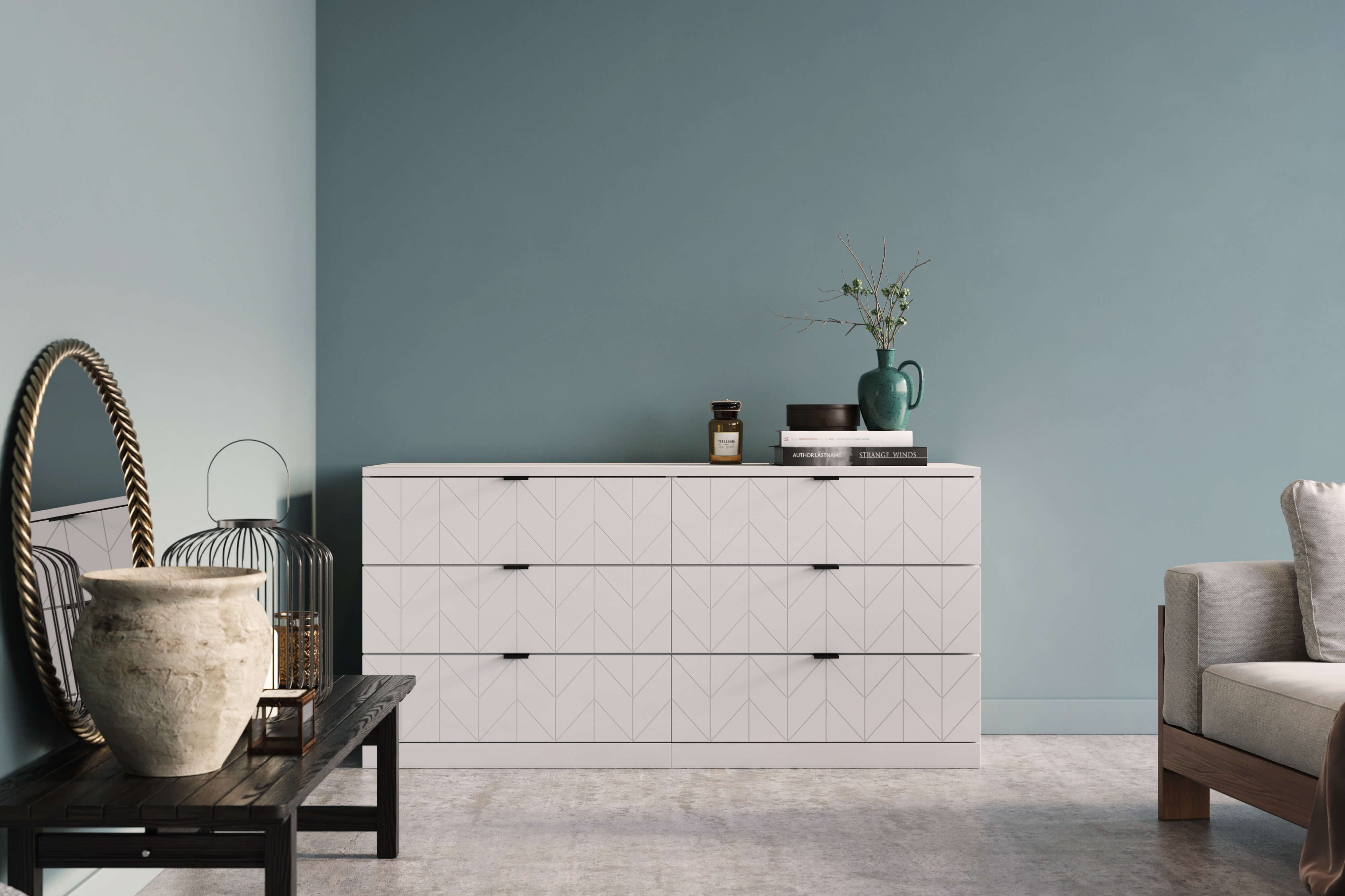 Eleanor fronts from Norse Interiors on a white MALM dresser from IKEA