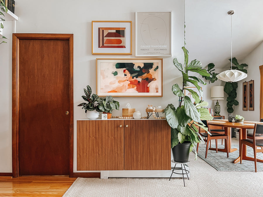 Walnut double doors on a Besta frame from IKEA