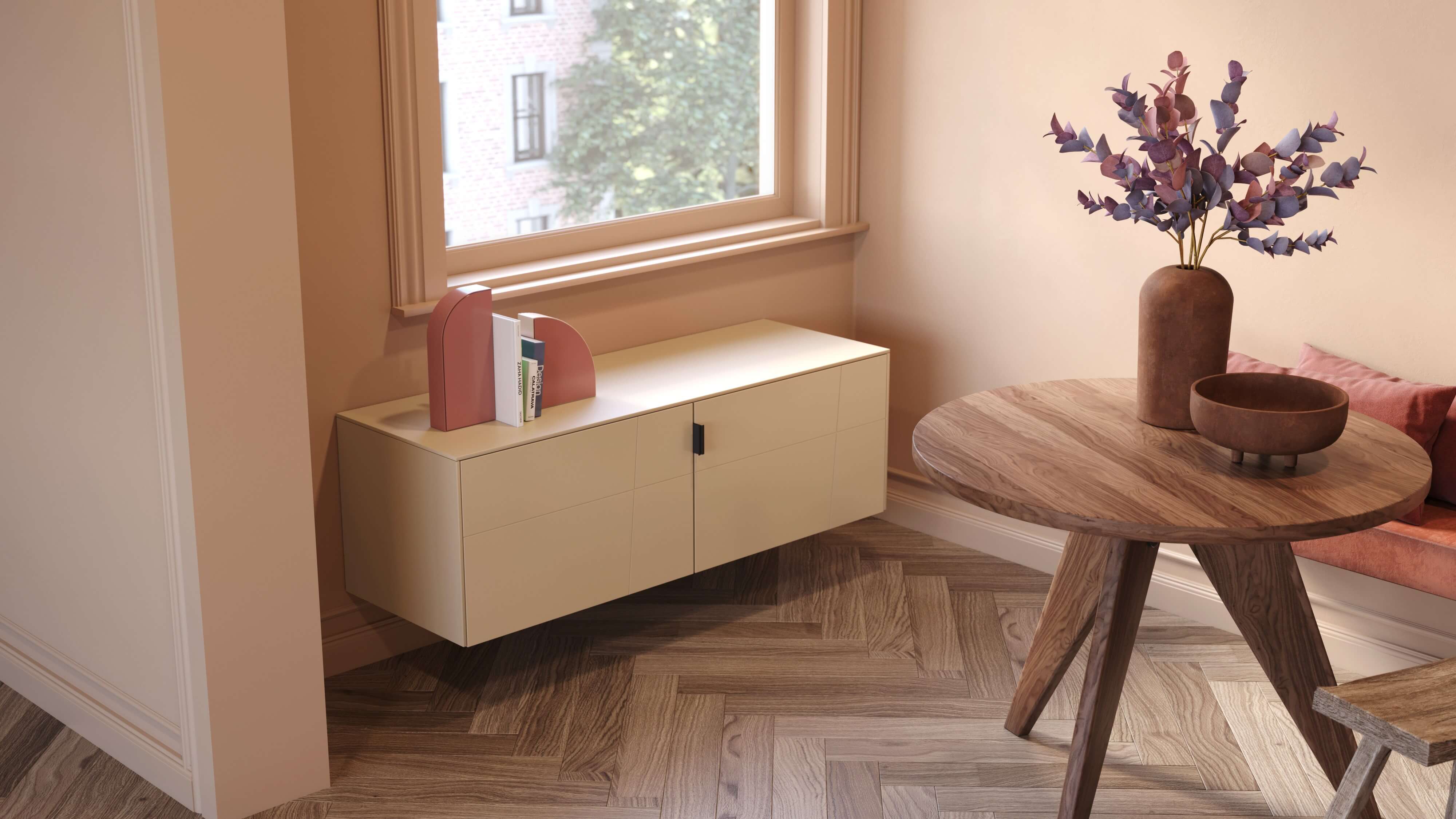 IKEA Besta Cane Triple Doors 