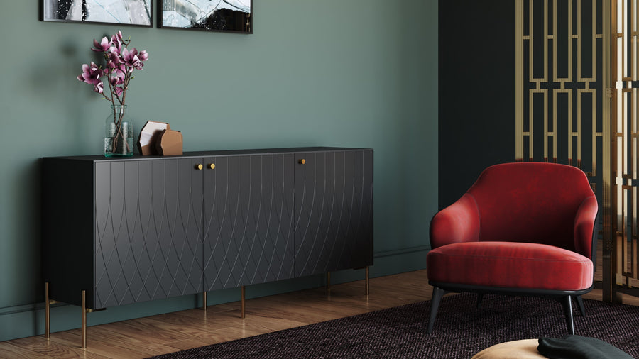Brown sideboard customized IKEA Besta