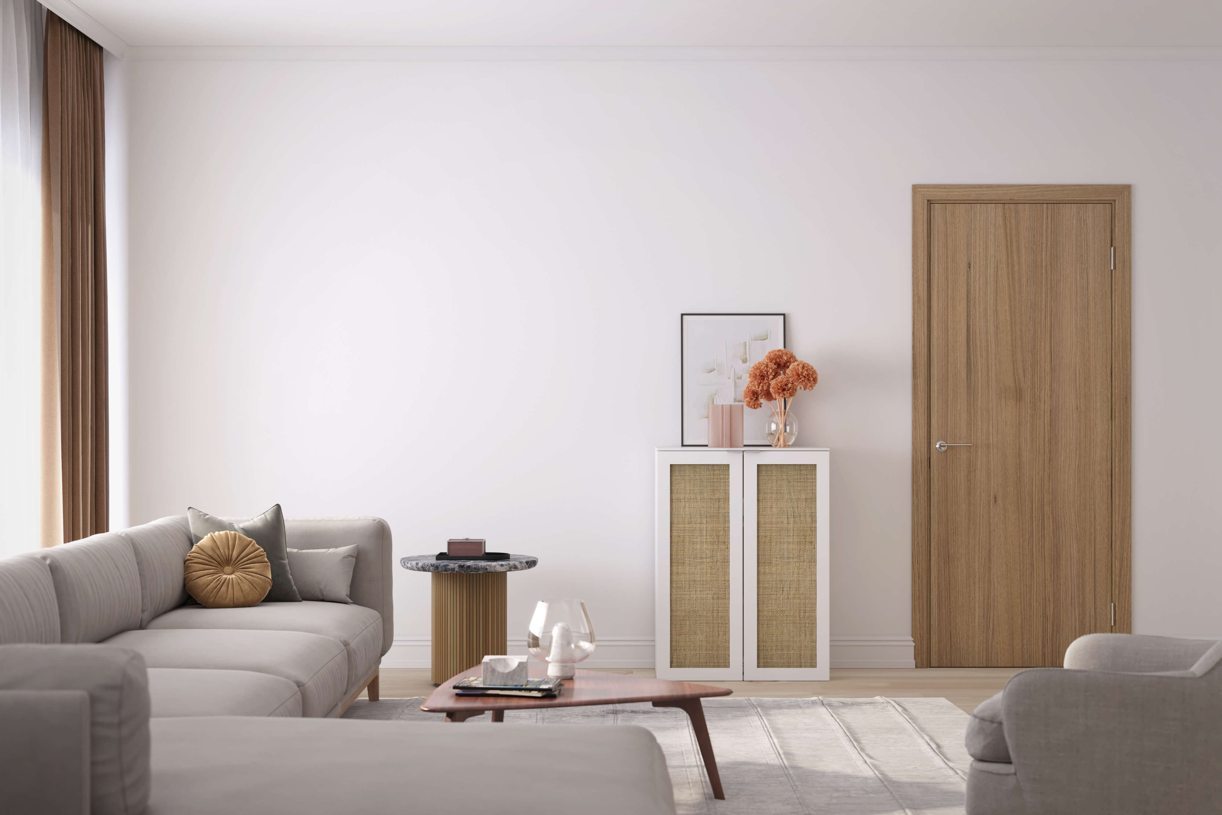 White cane doors and panels on IKEA Sektion frame