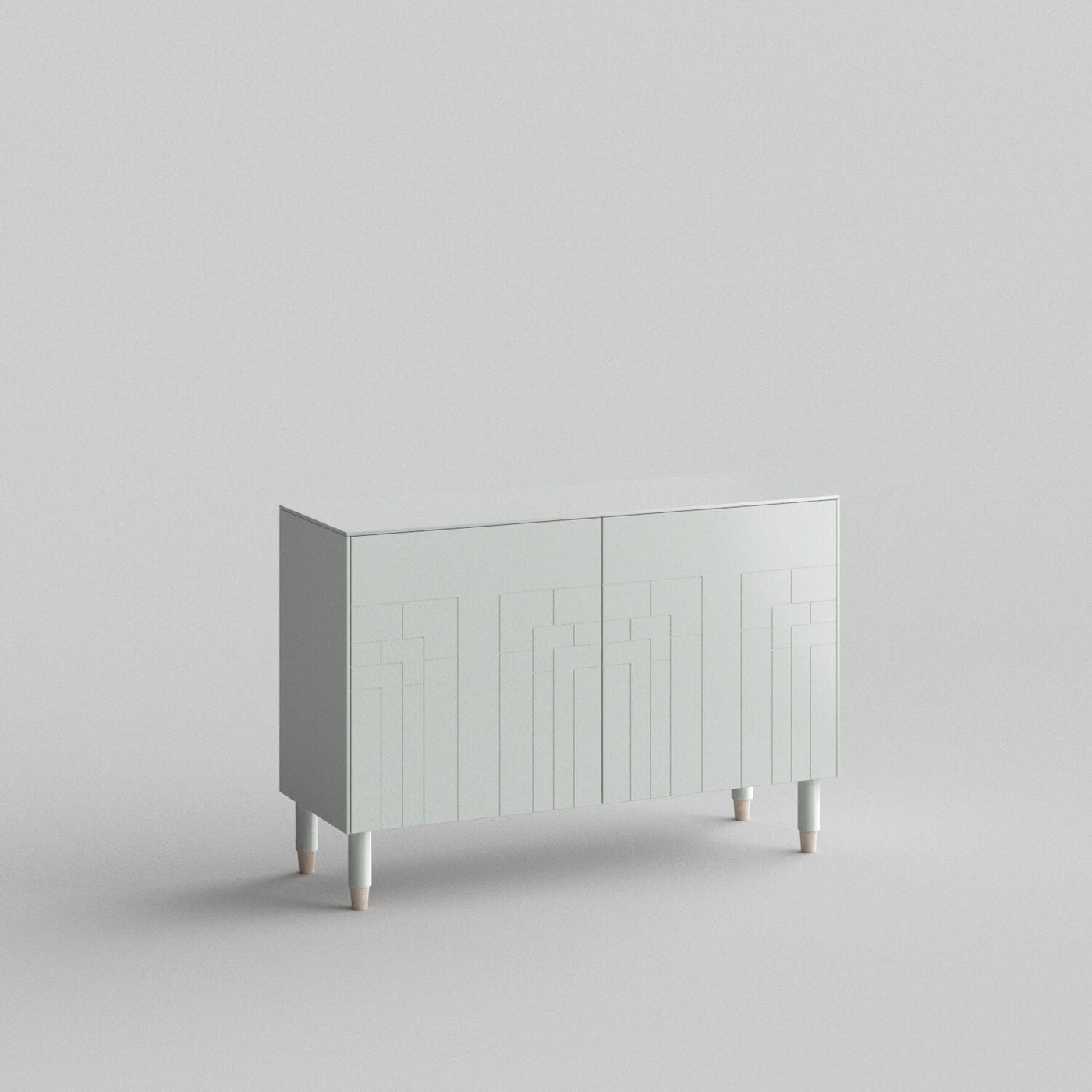 Deco Full Kit (doors, top and side panels) in Silver Sage to remodel Besta, 25" tall 2 door frame. Rich and durable designer-grade finish.